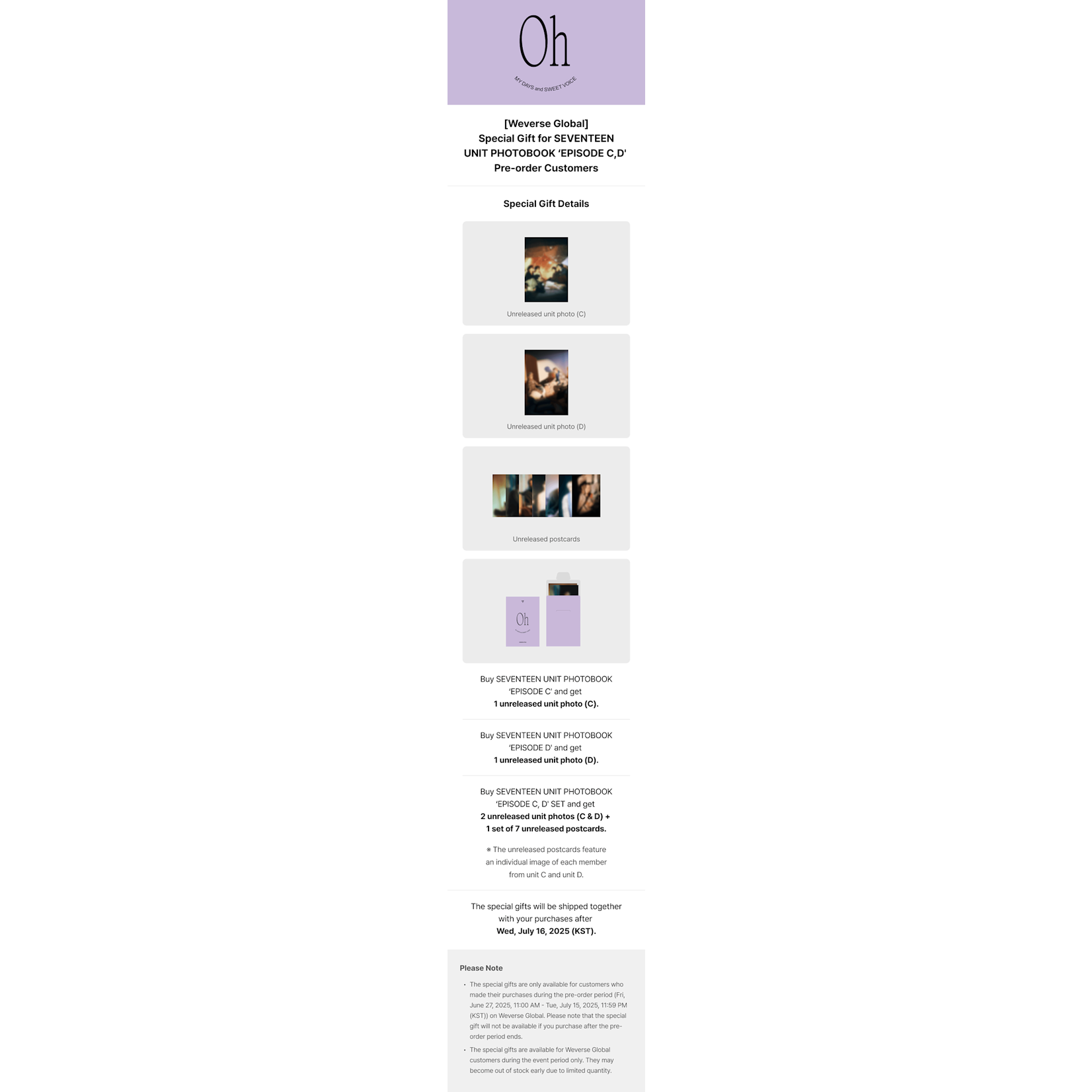 Seventeen SEVENTEEN - UNIT PHOTOBOOK ‘EPISODE C' + Weverse Gift (WS)