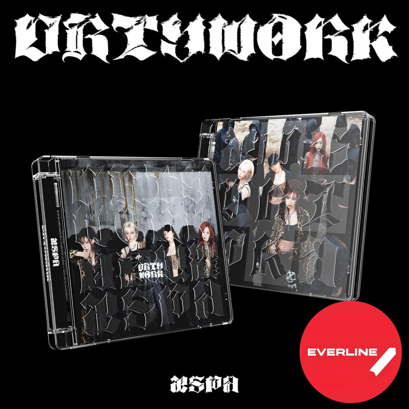 Aespa (LUCKYDRAW) aespa - Single Album [Dirty Work] (Dirty Code Ver.) + Random Photocard (Everline)