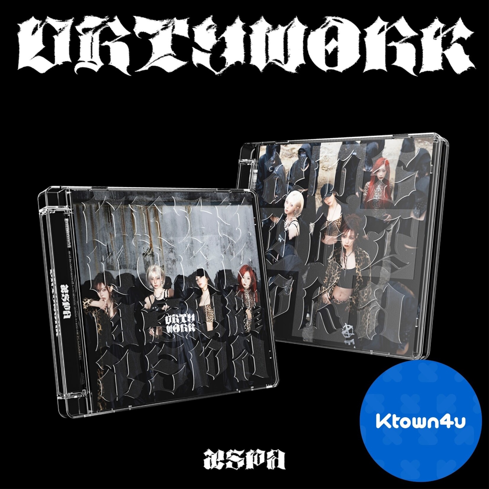 Aespa (LUCKYDRAW) aespa - Single Album [Dirty Work] (Dirty Code Ver.) + Random Photocard (KTOWN4U)