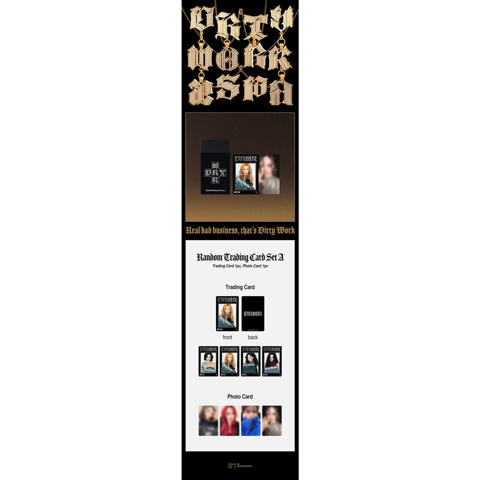 Aespa aespa - [Dirty Work] RANDOM TRADING CARD SET A