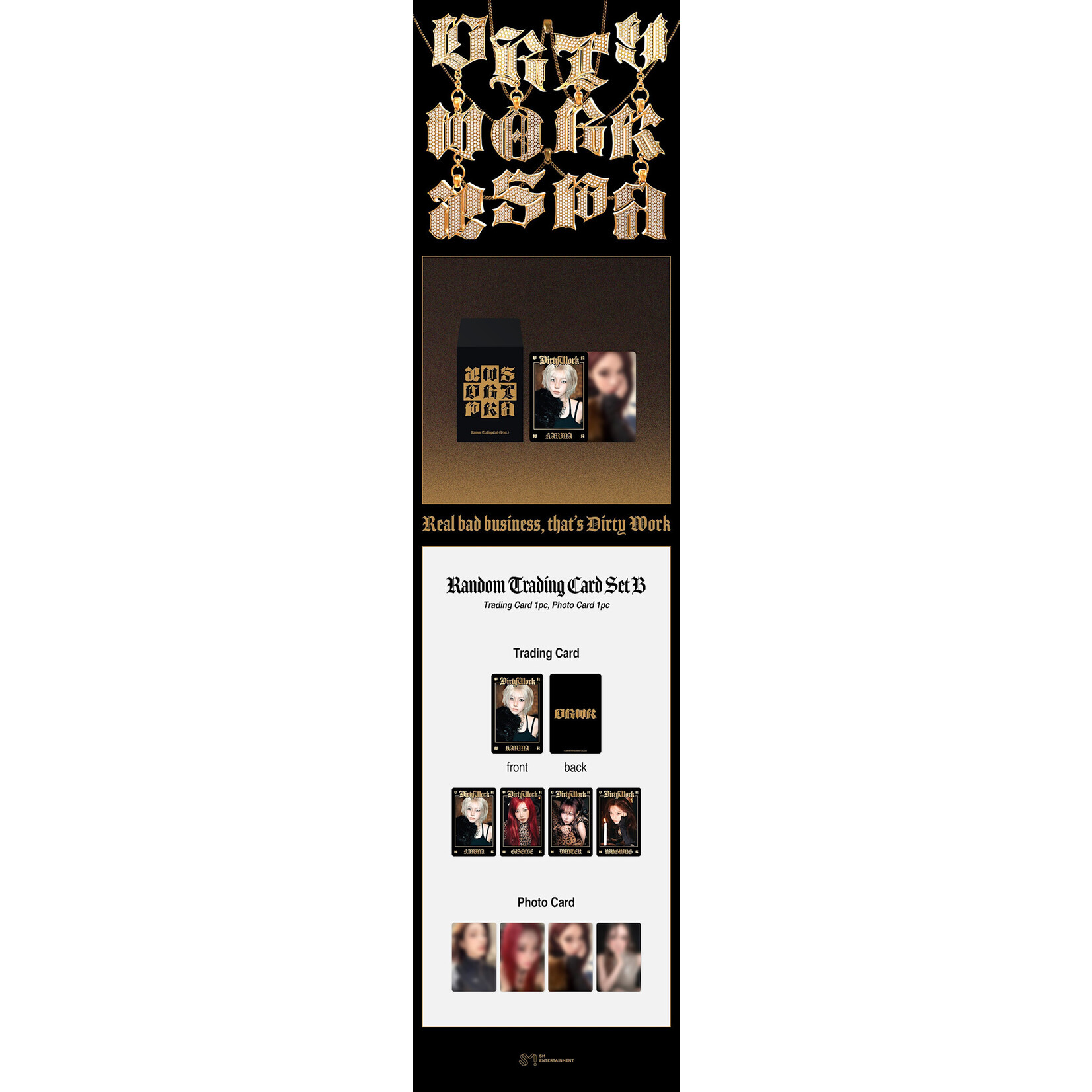 Aespa aespa - [Dirty Work] RANDOM TRADING CARD SET B