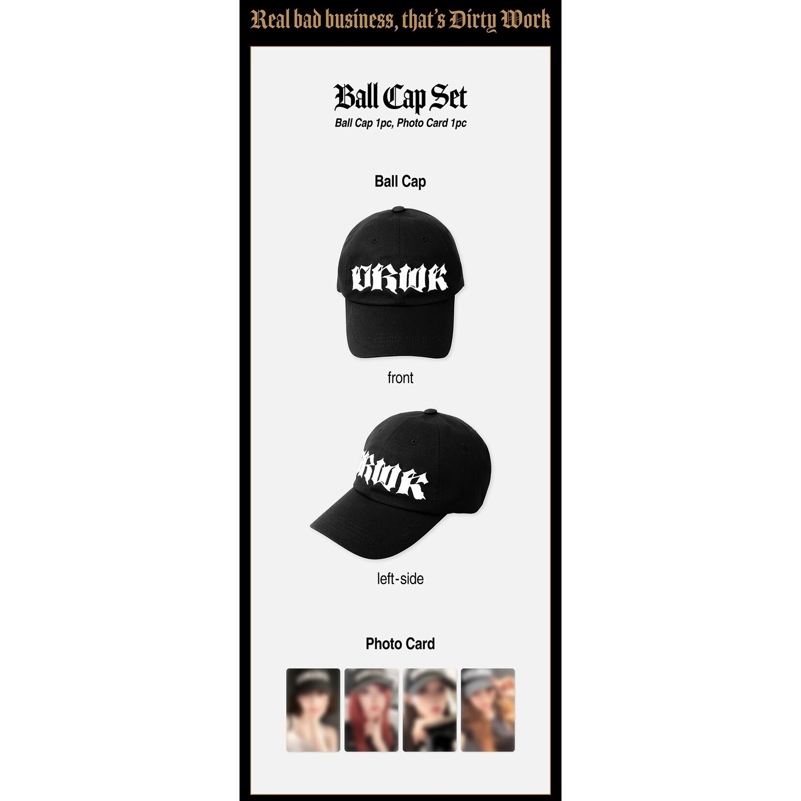 Aespa aespa - [Dirty Work] BALL CAP SET