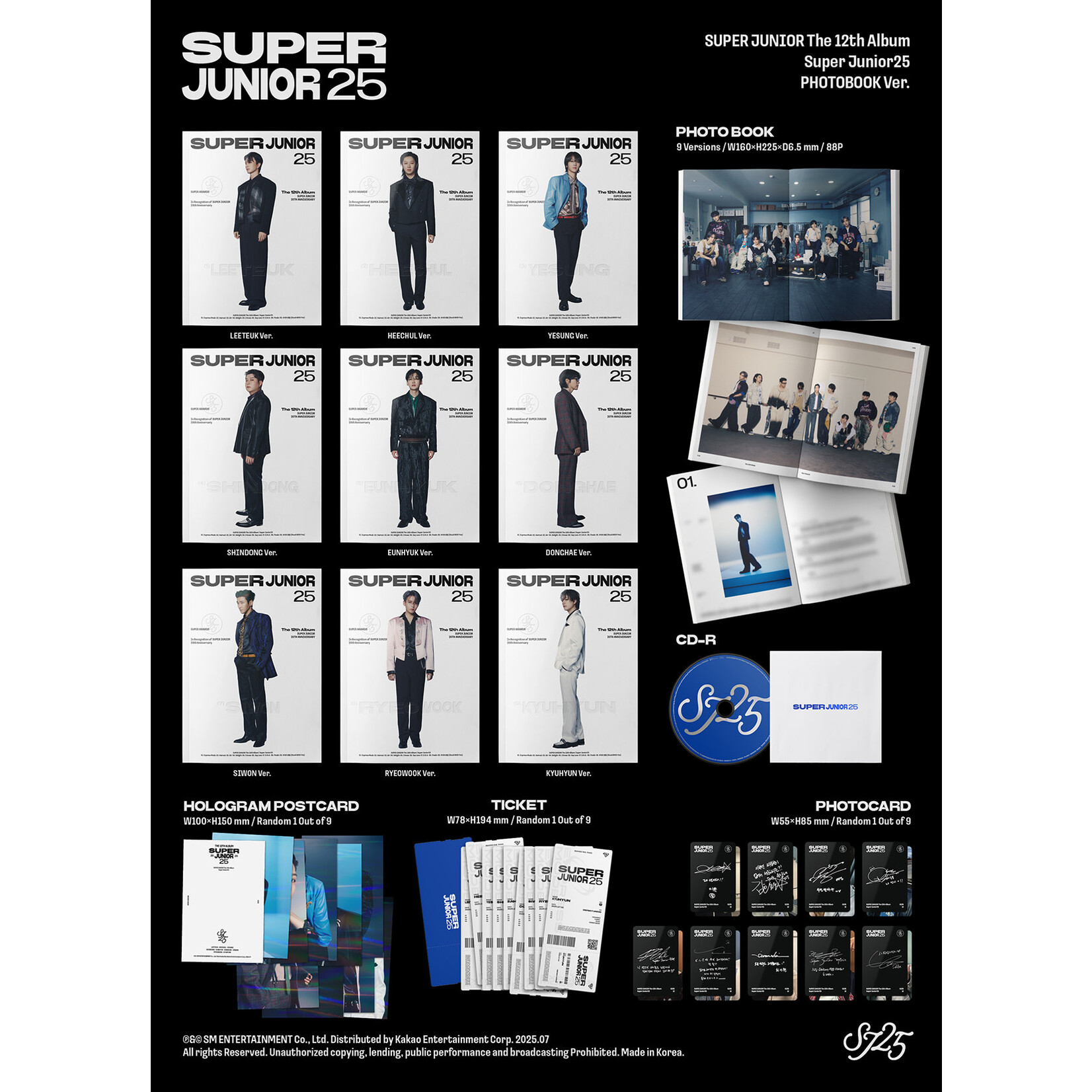 Super Junior SUPER JUNIOR - 12th Album [Super Junior25] (Photobook Ver.)