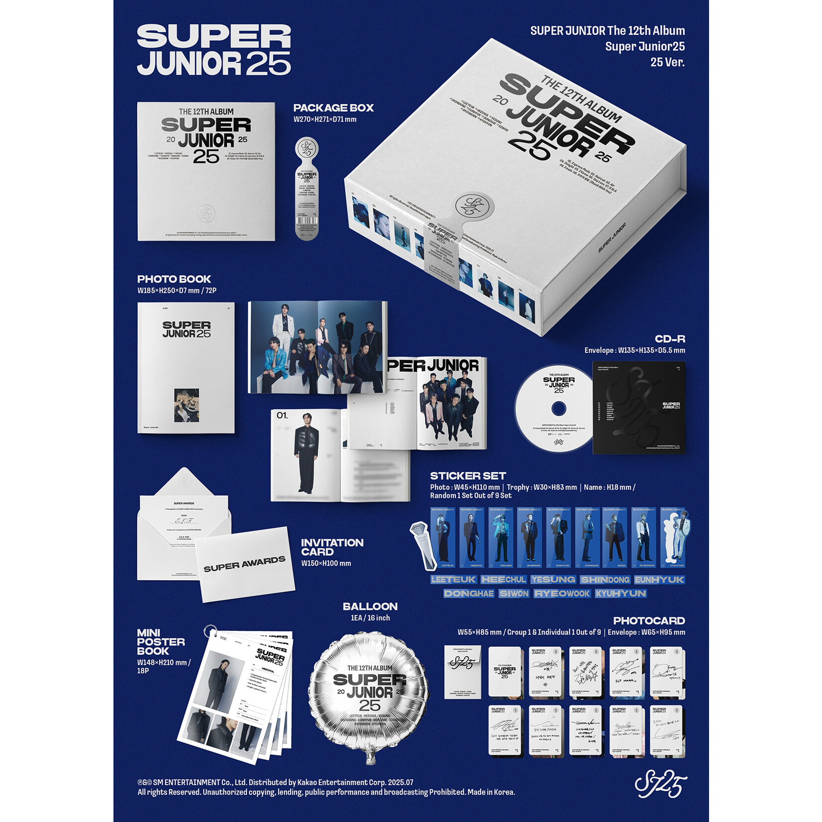Super Junior SUPER JUNIOR - 12TH ALBUM [SUPER JUNIOR25] (25 VER.)