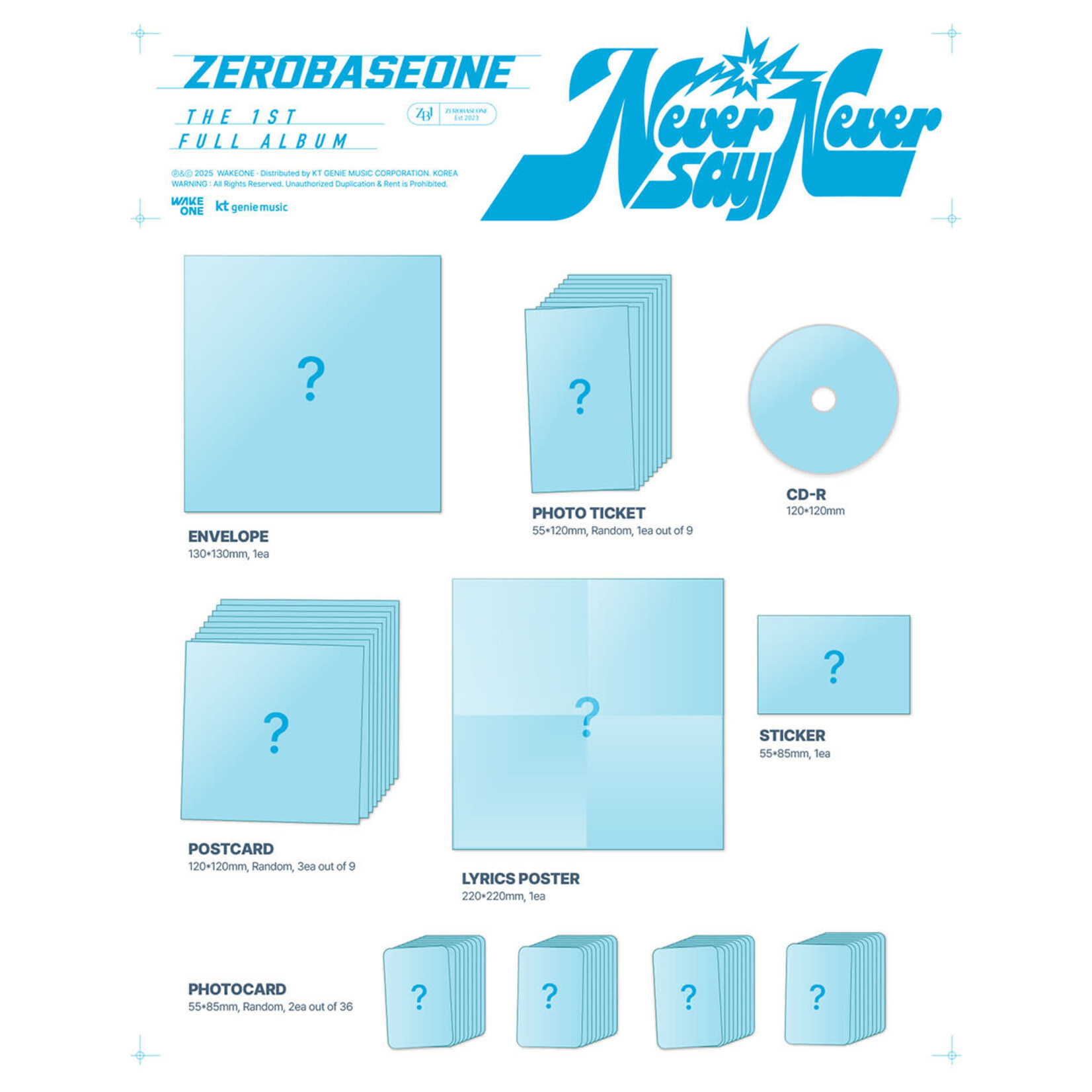 ZeroBaseOne ZEROBASEONE - THE 1ST FULL ALBUM [NEVER SAY NEVER] SLAM DUNK Ver.