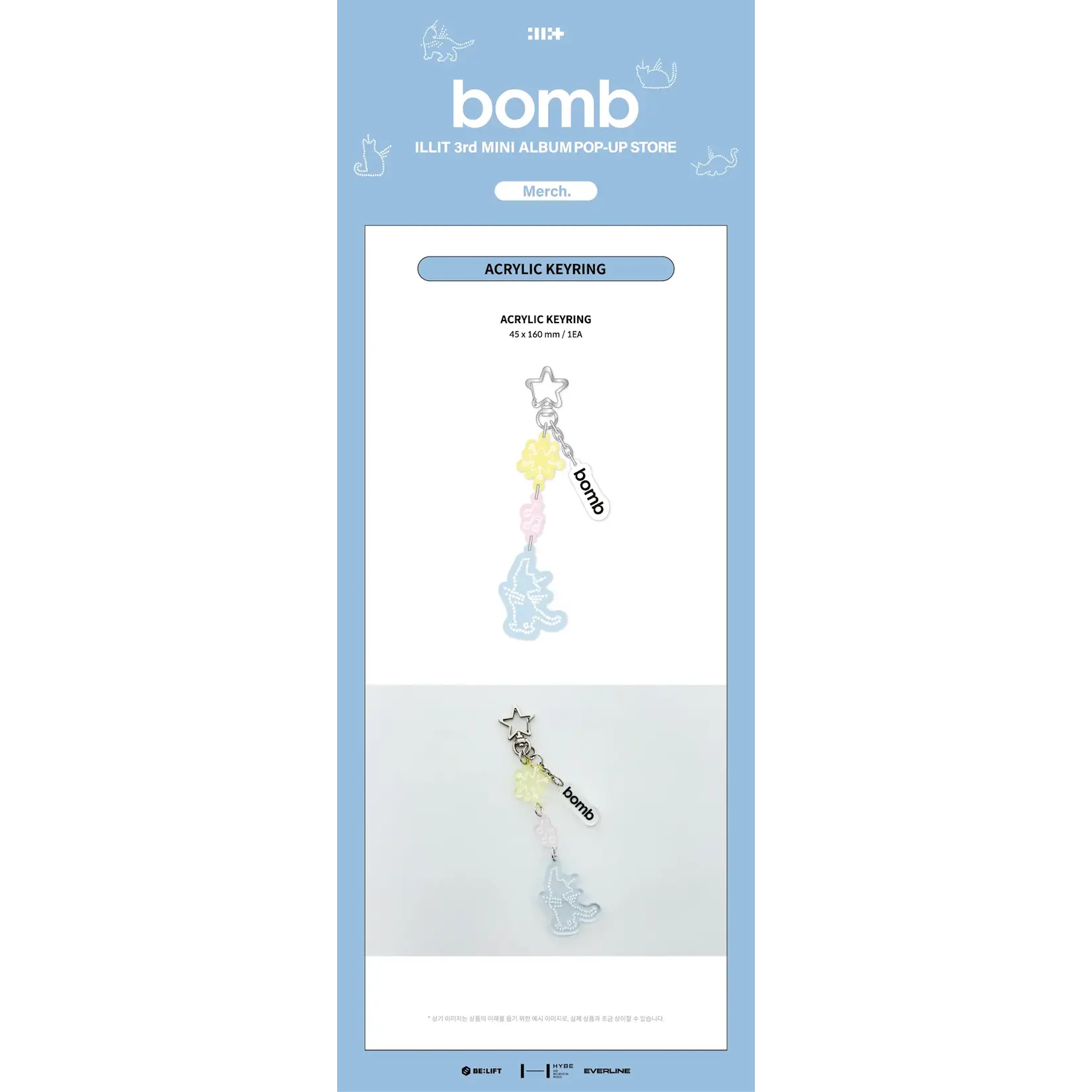 ILLIT ILLIT - ILLIT 3rd MINI ALBUM 'bomb' POP-UP STORE Merch ACRYLIC KEYRING