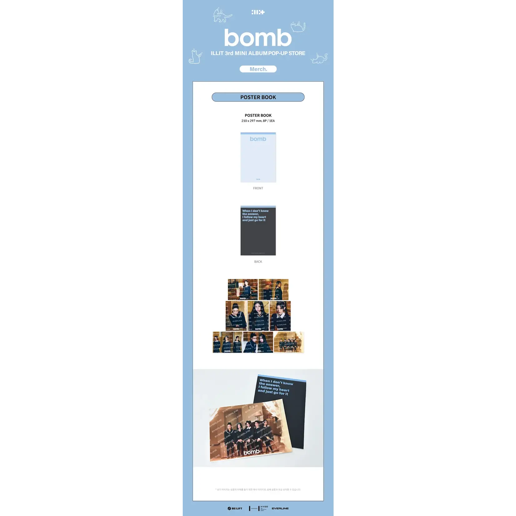 ILLIT ILLIT - ILLIT 3rd MINI ALBUM 'bomb' POP-UP STORE Merch POSTER BOOK