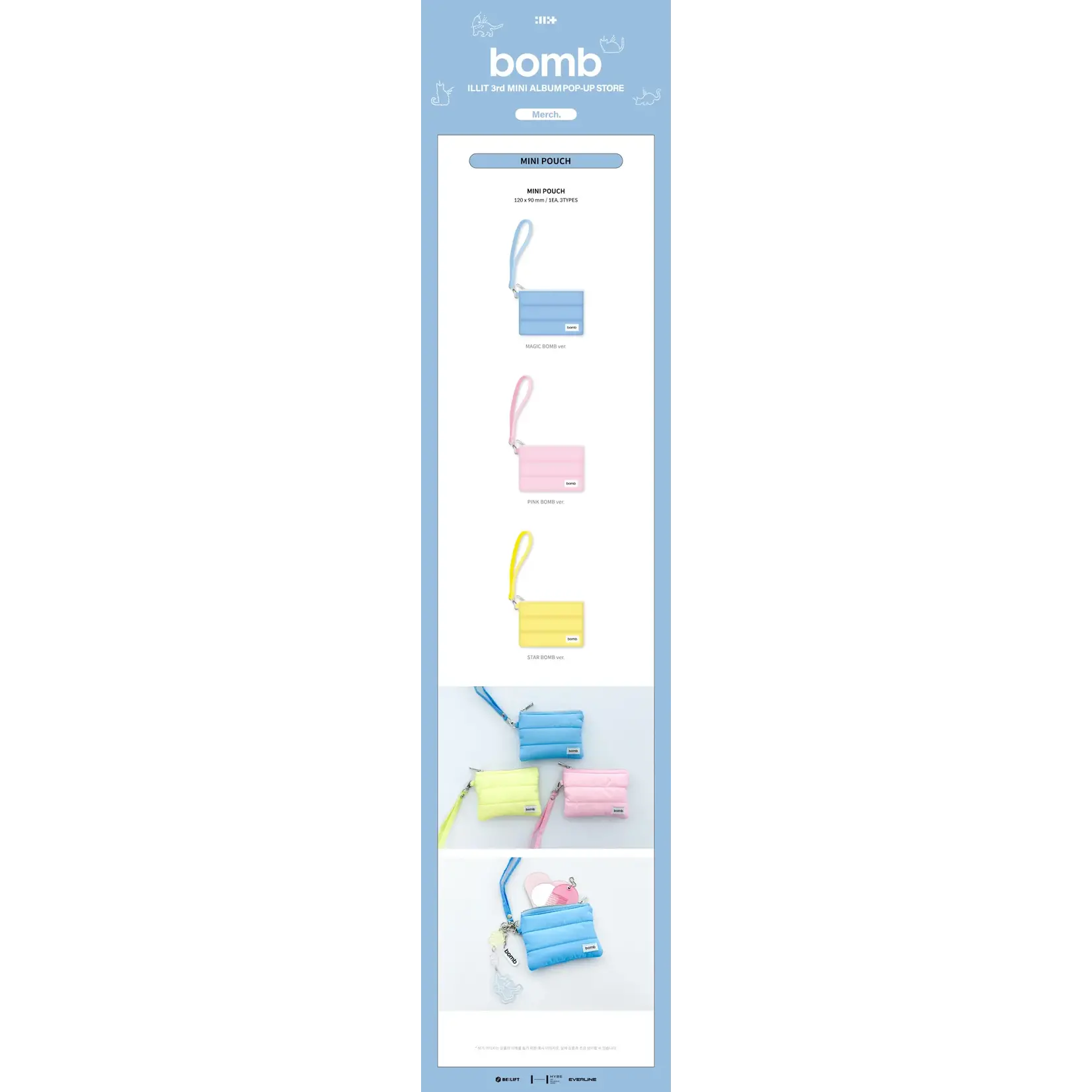 ILLIT ILLIT - ILLIT 3rd MINI ALBUM 'bomb' POP-UP STORE Merch MINI POUCH