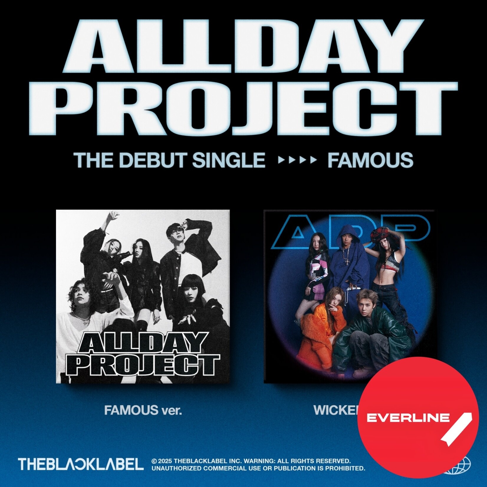 ALLDAY PROJECT (LUCKYDRAW) ALLDAY PROJECT - The Debut Single [FAMOUS] (Photobook Ver.) + Random Photocard (EVERLINE)