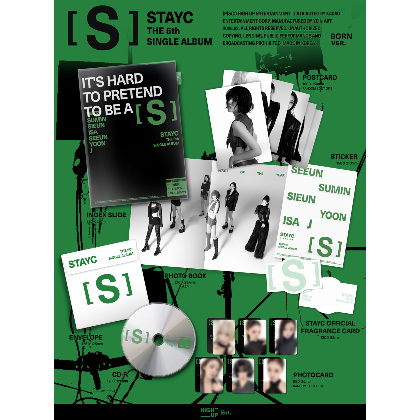 StayC [LUCKY DRAW 3] STAYC - The 5th SINGLE ALBUM [S] (2 Types Random ver) + Random Photocard (APPLE MUSIC)