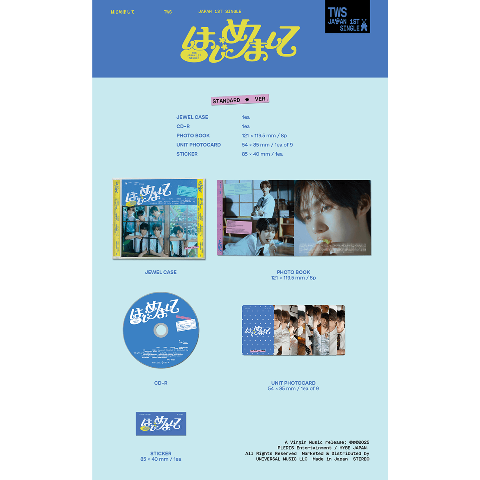 TWS TWS - JAPAN 1st Single 「はじめまして」 Standard Edition + Weverse Gift (WS)