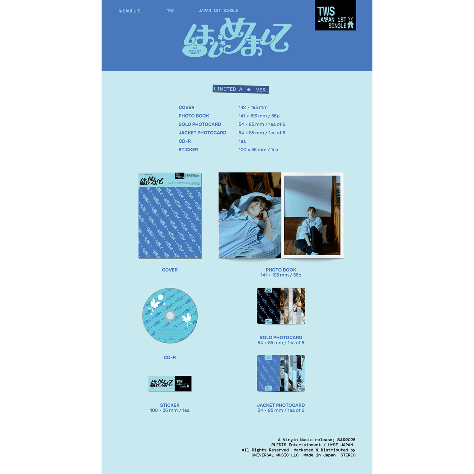 TWS TWS - JAPAN 1st Single 「はじめまして」 Limited Edition A + Weverse Gift (WS)