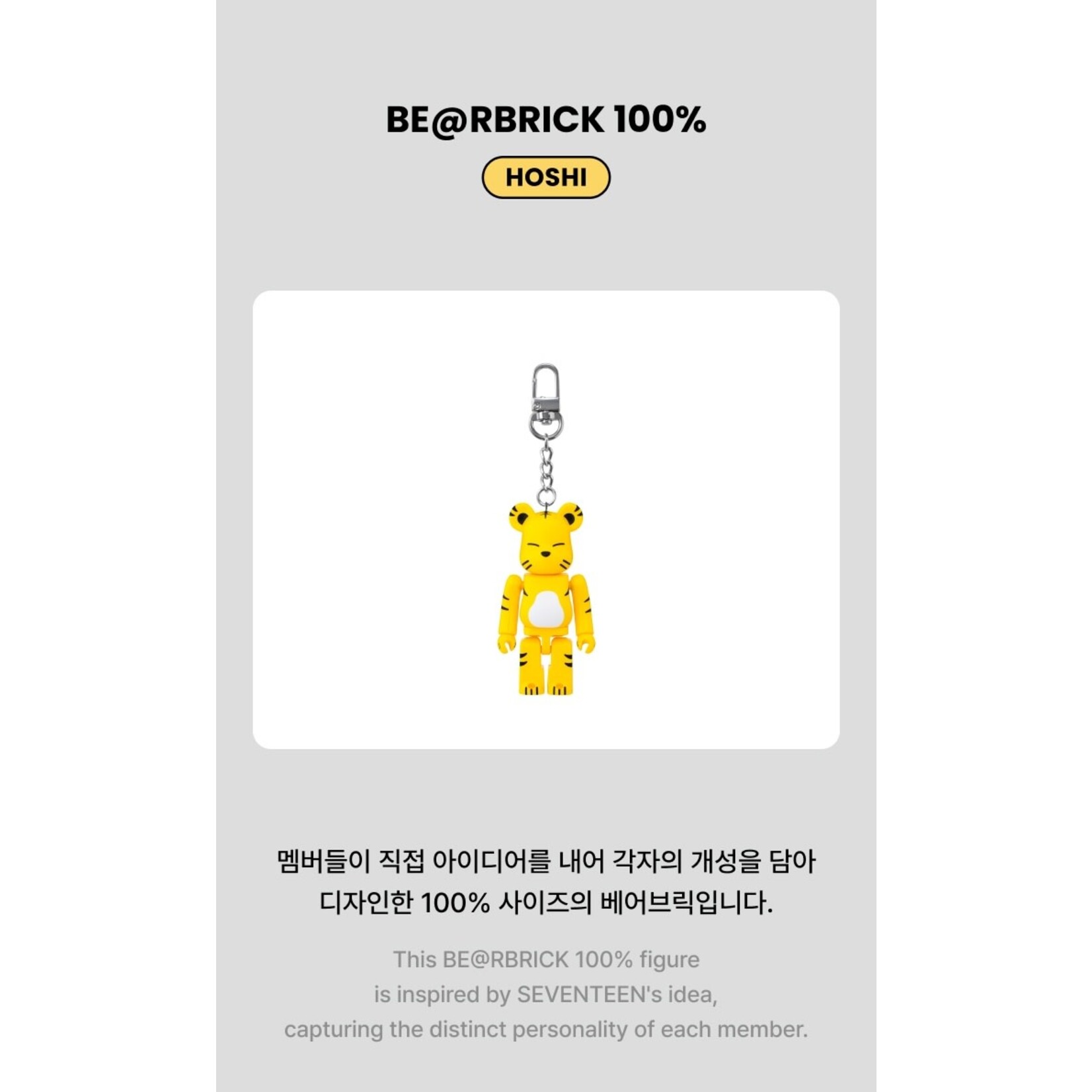 Seventeen SEVENTEEN - BE@RBRICK 100% (HOSHI)