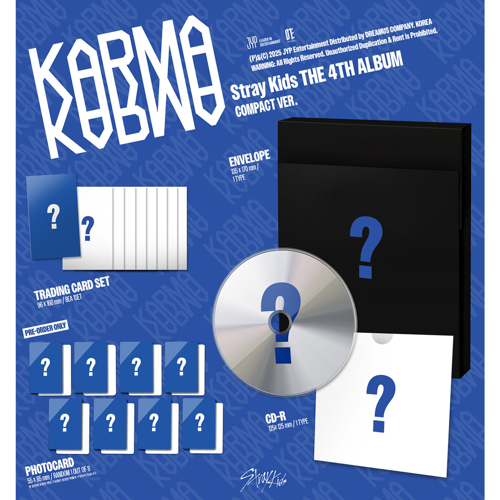 Stray Kids Stray Kids - 4TH ALBUM [KARMA] (COMPACT VER.) + Random Photocard (ALADIN)