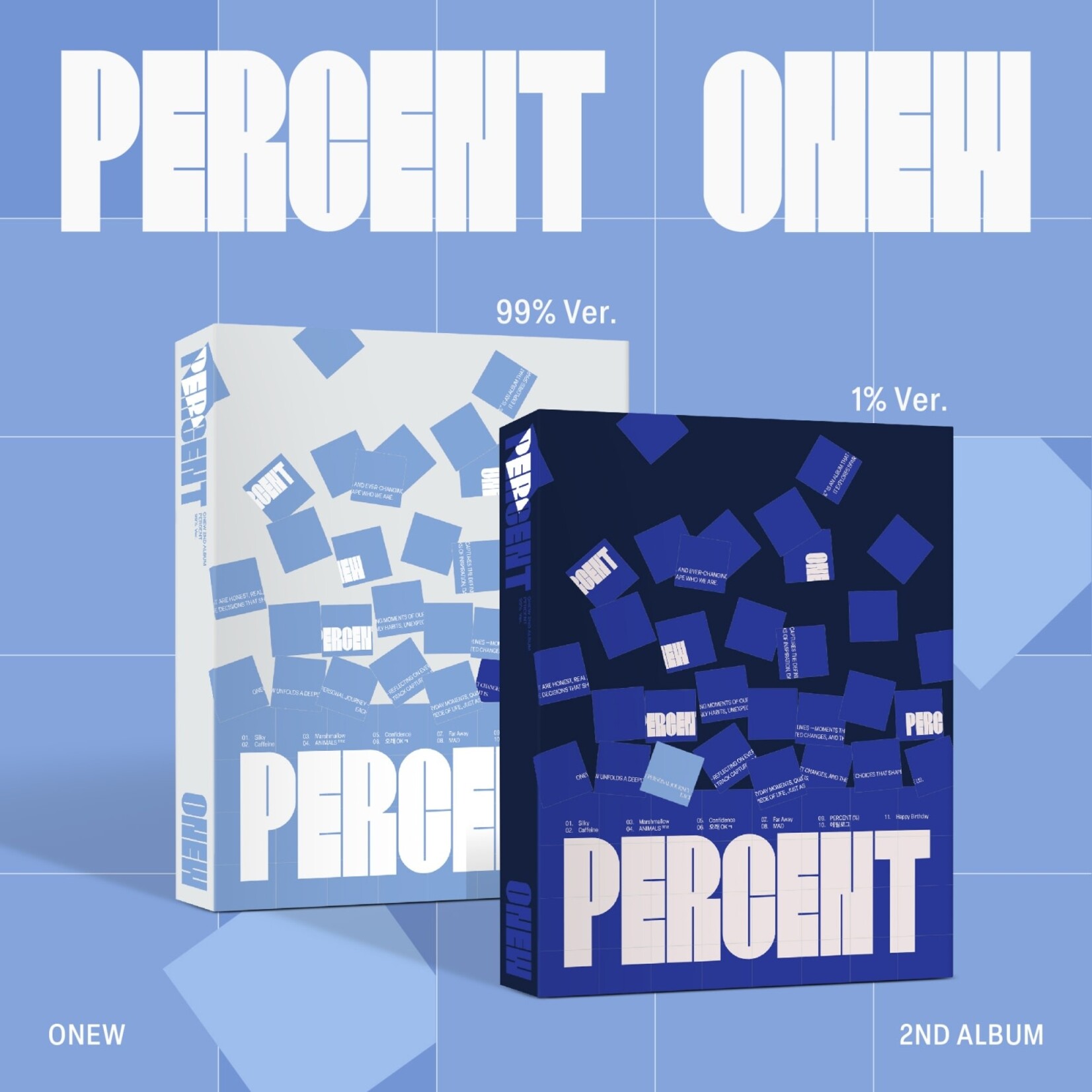 Shinee ONEW - 2TH ALBUM [PERCENT] (Photobook Ver.) + Random Photocard (APPLE MUSIC)