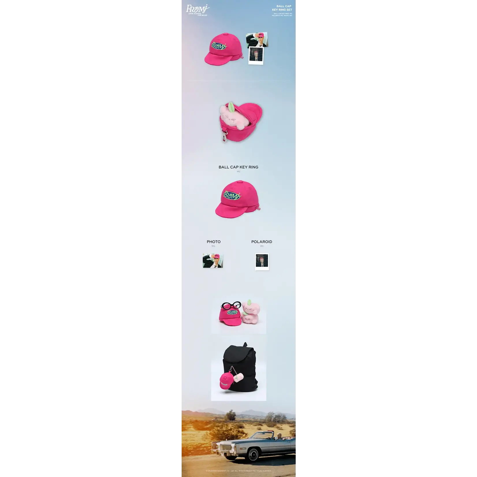 NCT JAEHYUN (NCT 127) - THE 1ST PHOTOBOOK [FROM J : LOVE ACROSS THE MILES] MD BALL CAP KEY RING SET