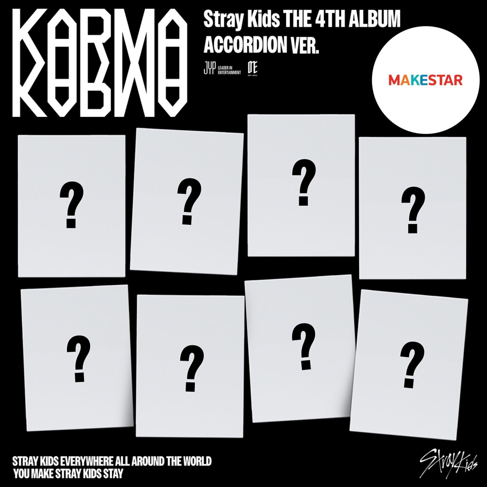 Stray Kids - 4TH ALBUM [KARMA] (ACCORDION VER.) + Random Photocard (MAKESTAR)