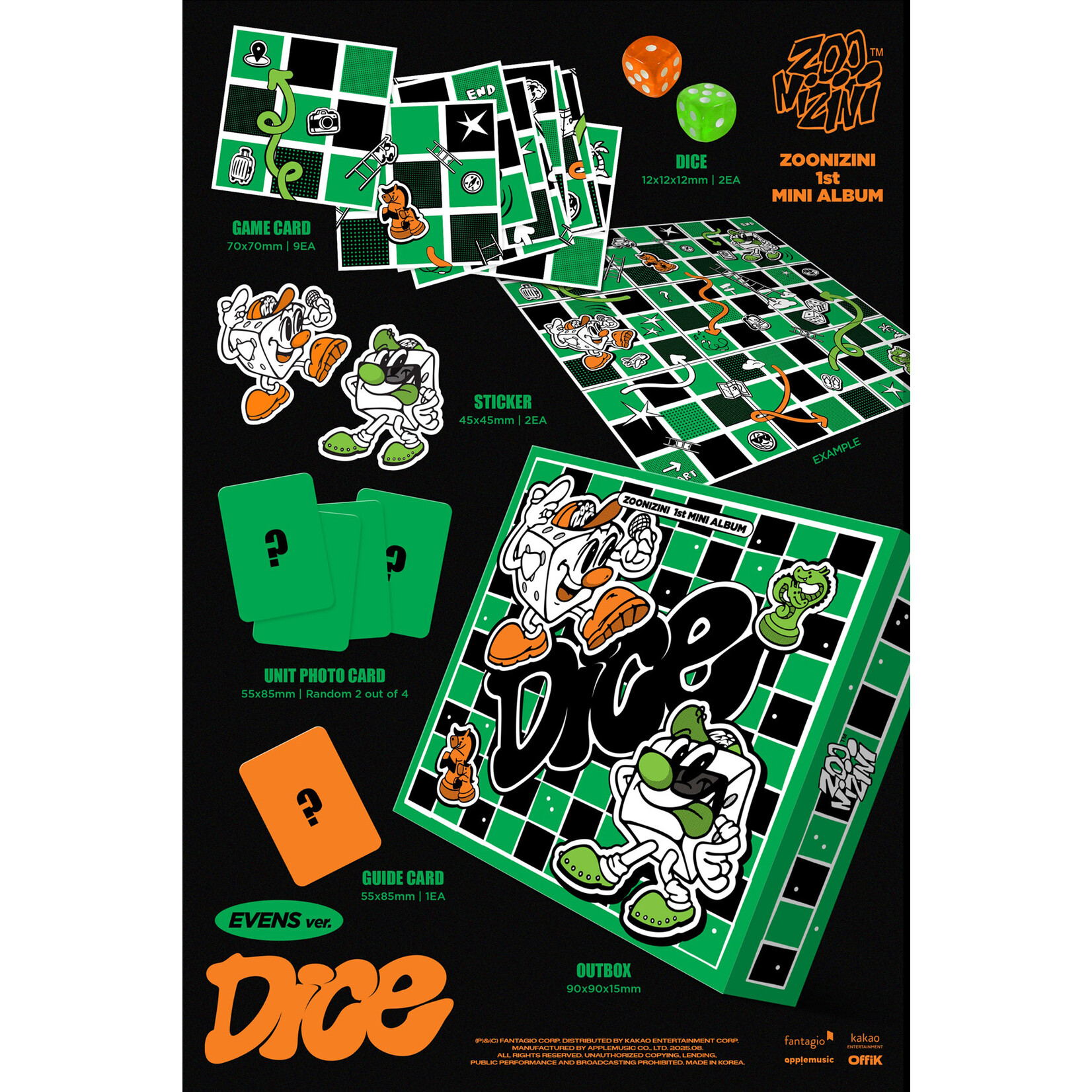 Astro ZOONIZINI (ASTRO) - 1ST MINI ALBUM [DICE] (EVENS ver.) (META)