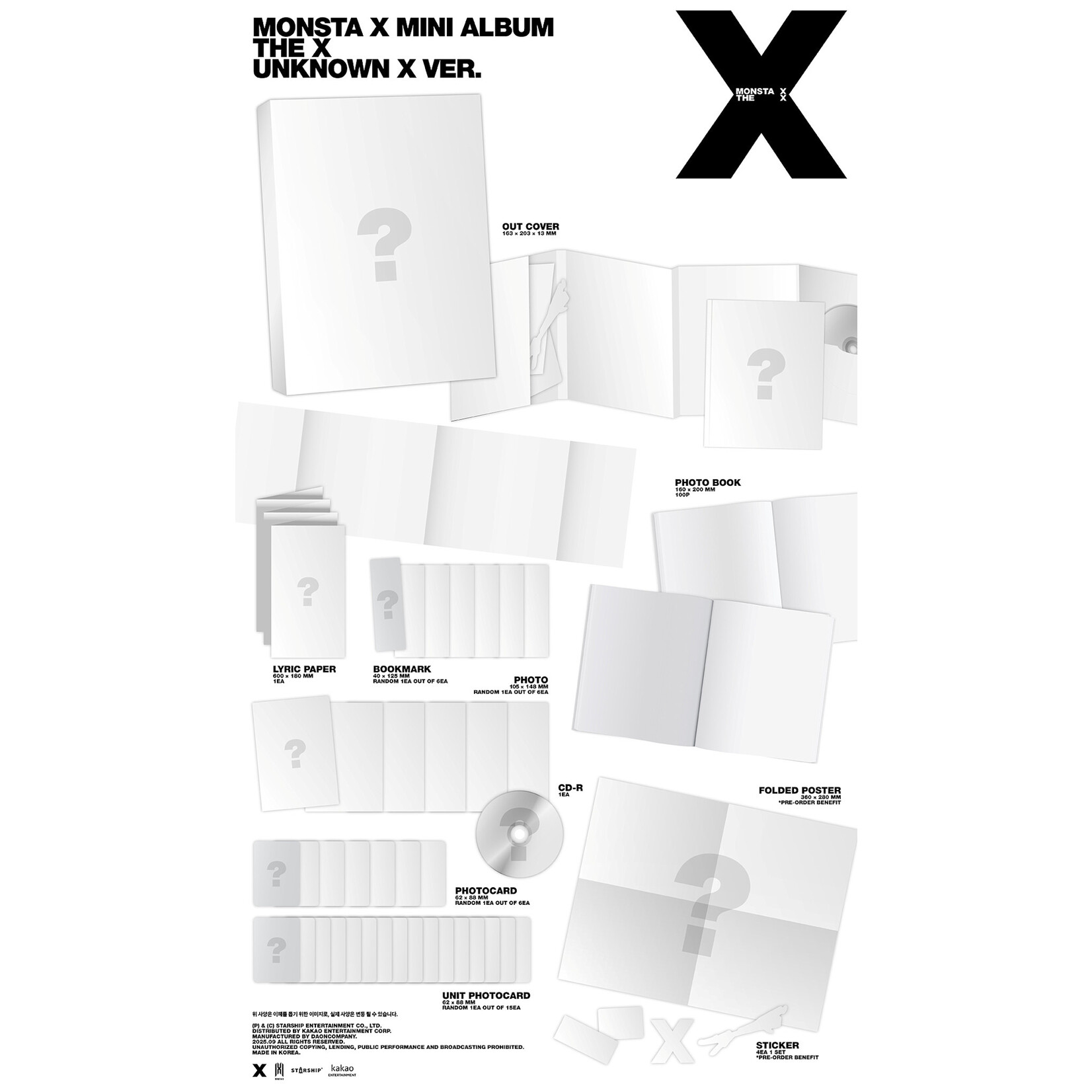 Monsta X MONSTA X - 13th Mini Album [THE X] (Photobook ver.)