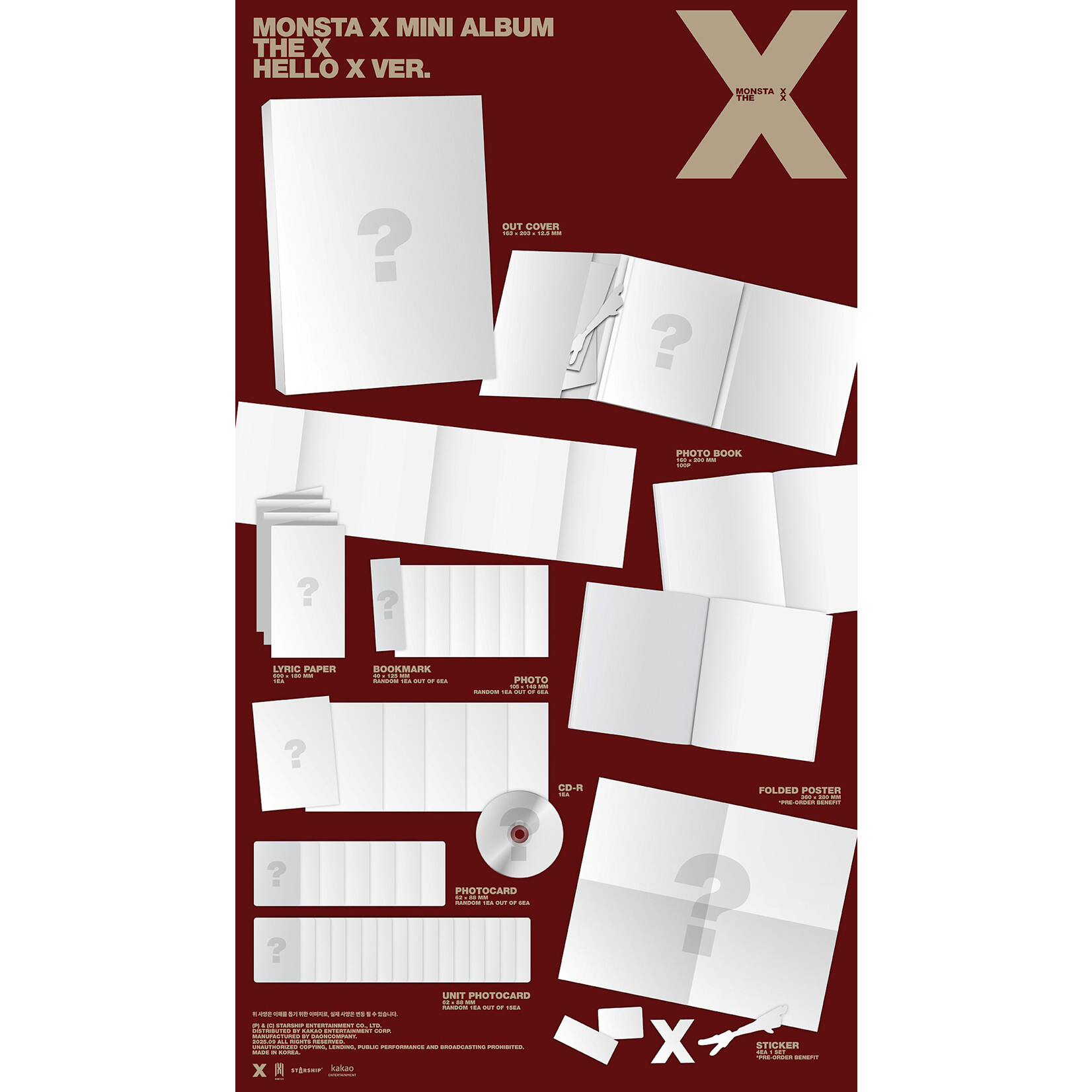 Monsta X MONSTA X - 13th Mini Album [THE X] (Photobook ver.)