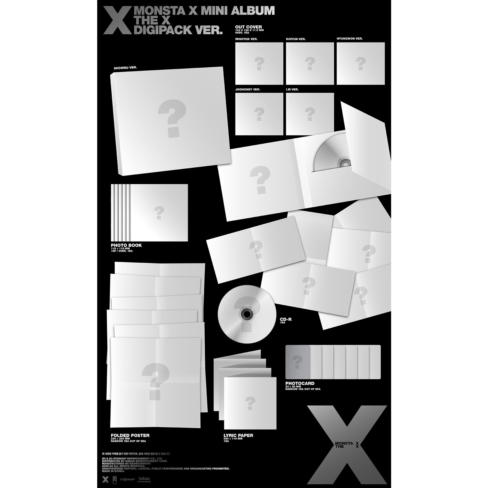 Monsta X MONSTA X - 13th Mini Album [THE X] (DIGIPACK VER.)