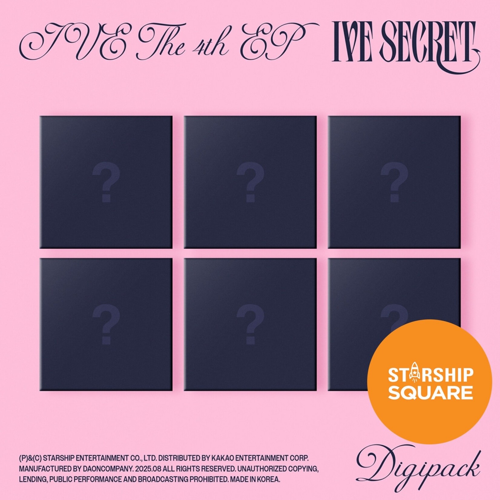 Ive IVE - THE 4TH EP [IVE SECRET] (Digipack ver. ) + Random Photocard (Starship Square)