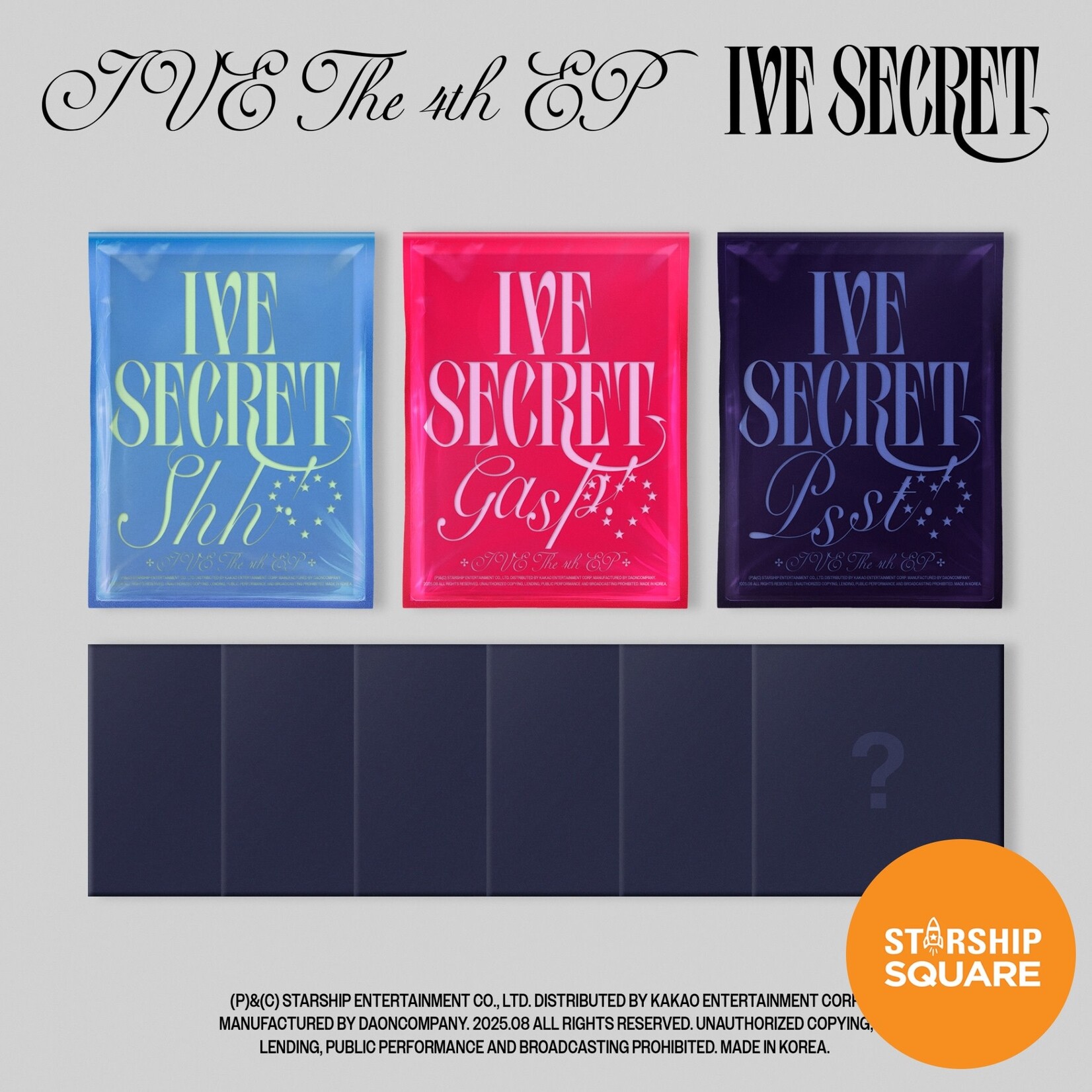 Ive IVE - THE 4TH EP [IVE SECRET] (3+6) + Random Photocard (Starship Square)