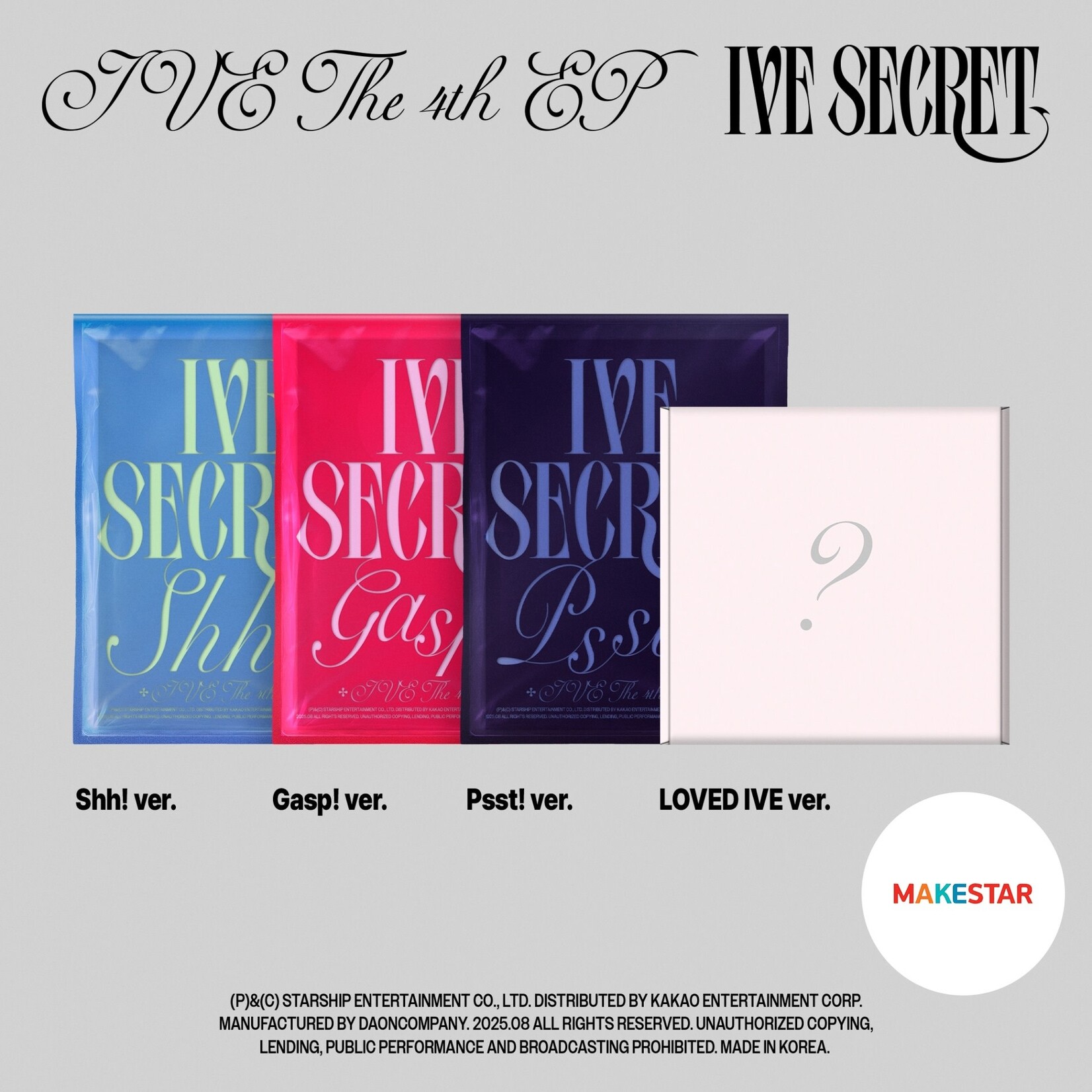 Ive IVE - THE 4TH EP [IVE SECRET] (Photobook Ver.) + Random Photocard (MAKESTAR)