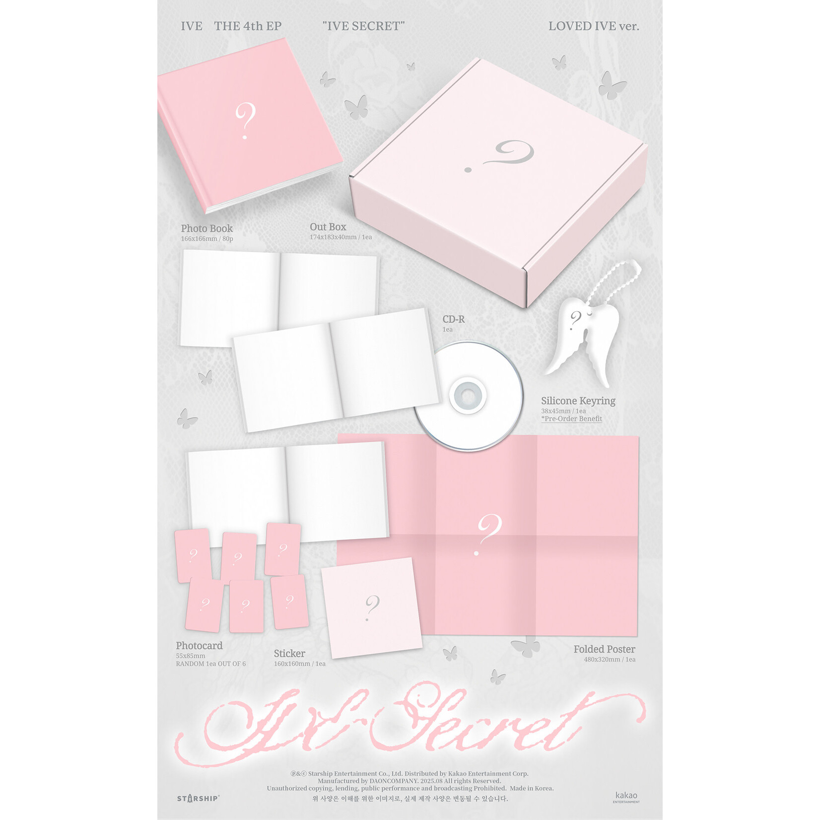 Ive IVE - THE 4TH EP [IVE SECRET] (Photobook Ver.) + Random Photocard (MAKESTAR)