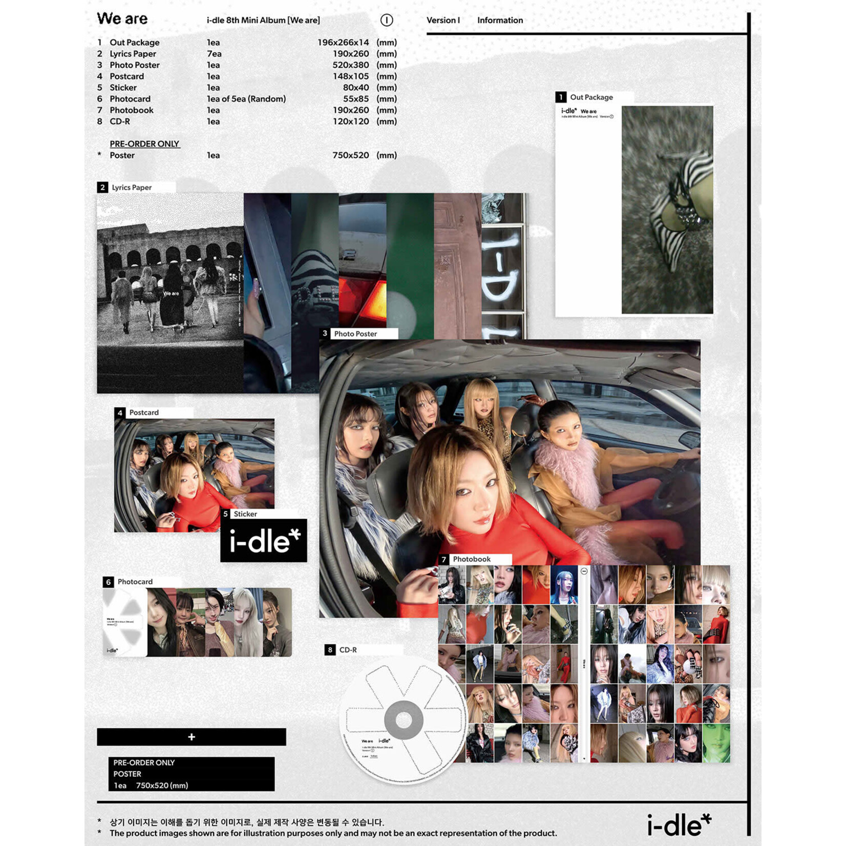 i-dle* i-dle (아이들) - 8TH MINI ALBUM [We are] (Photobook Ver.) + Random VIDEO CALL Photocard (HELLO LIVE)