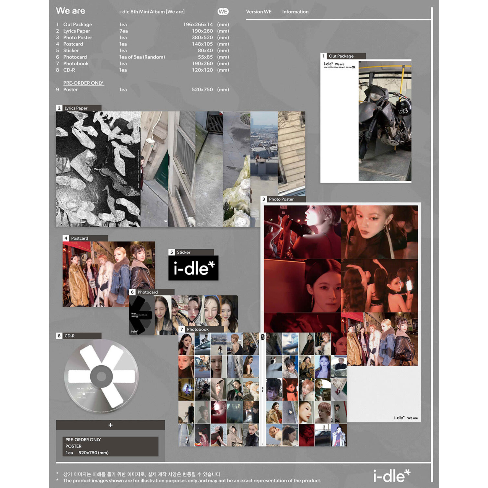 i-dle* i-dle (아이들) - 8TH MINI ALBUM [We are] (Photobook Ver.) + Random VIDEO CALL Photocard (HELLO LIVE)