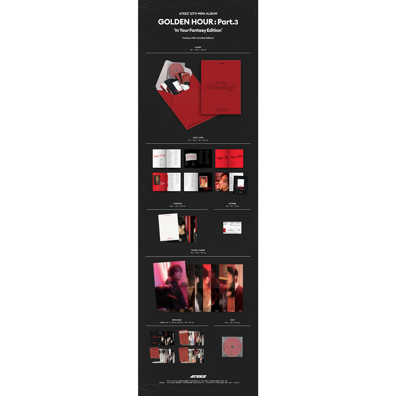 ATEEZ ATEEZ - 12TH MINI ALBUM [GOLDEN HOUR : PART.3 IN YOUR FANTASY EDITION] (LIMITED)