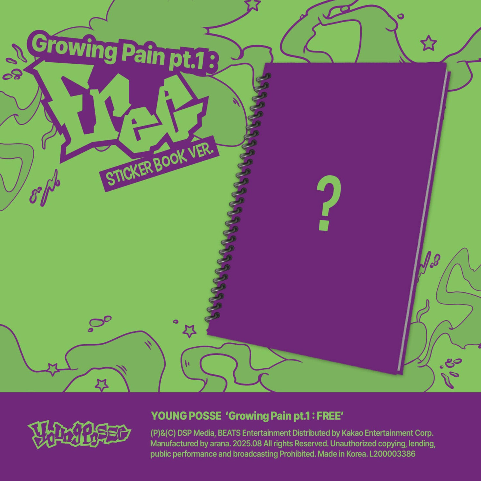 YOUNG POSSE YOUNG POSSE - 4th EP Album [Growing Pain pt.1 : FREE] (Sticker Book Ver.)