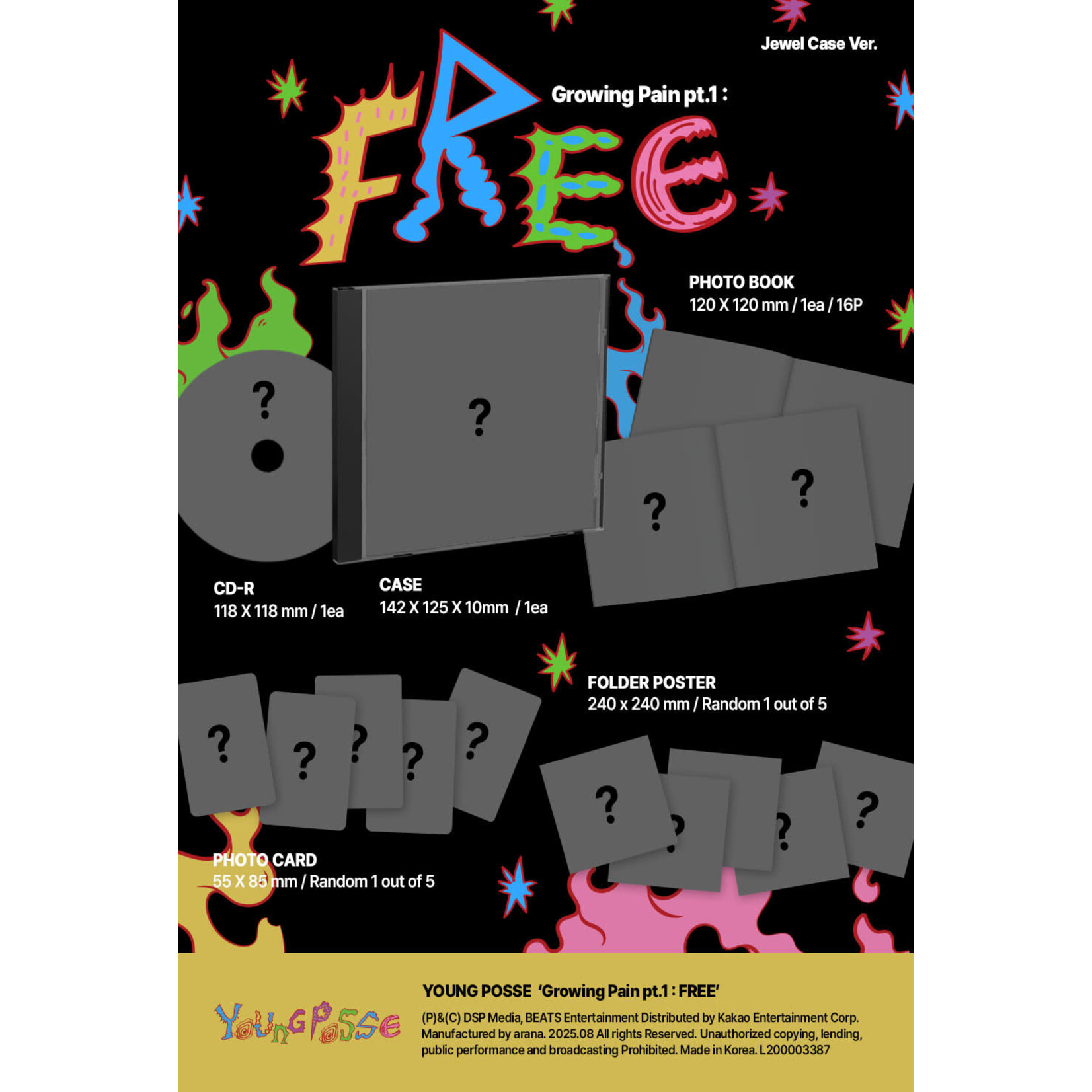 YOUNG POSSE YOUNG POSSE - 4th EP Album [Growing Pain pt.1 : FREE] (Jewel Case Ver.)