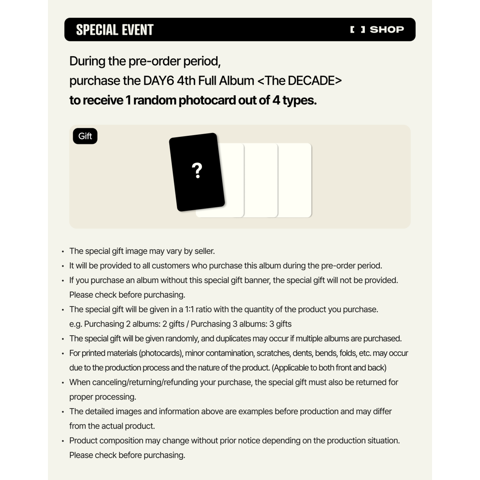 DAY6 DAY6 - The DECADE (Photobook Ver.) + Random Photocard (FANS SHOP)