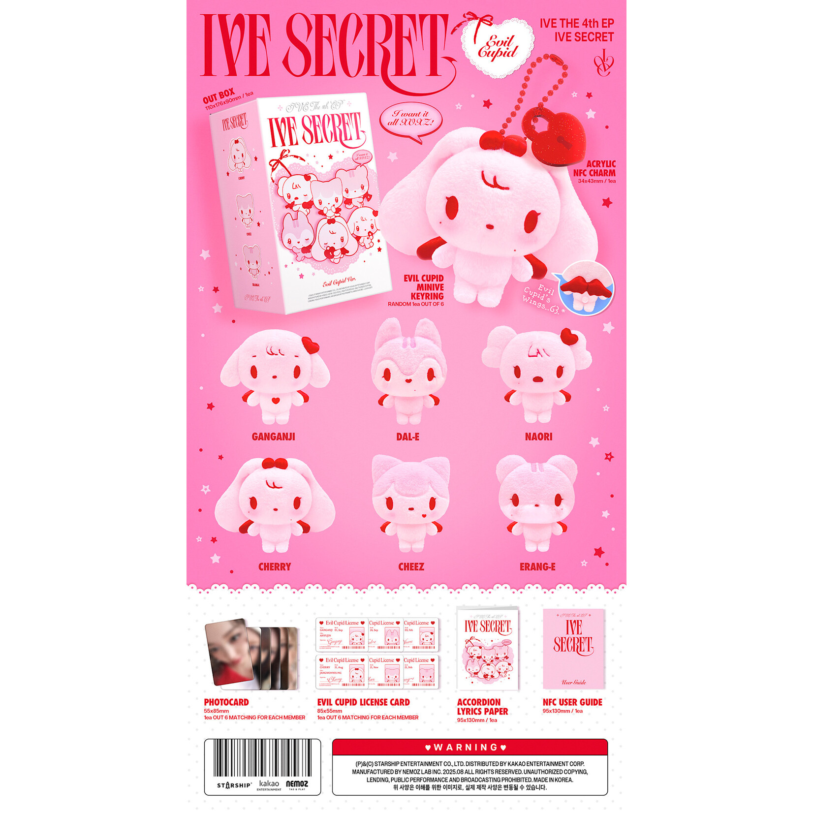 IVE SECRET EVIL CUPID Ver. MINIVE　ウォニョン IVE - THE 4TH EP [IVE SECRET] (EVIL CUPID ver.) (Platform