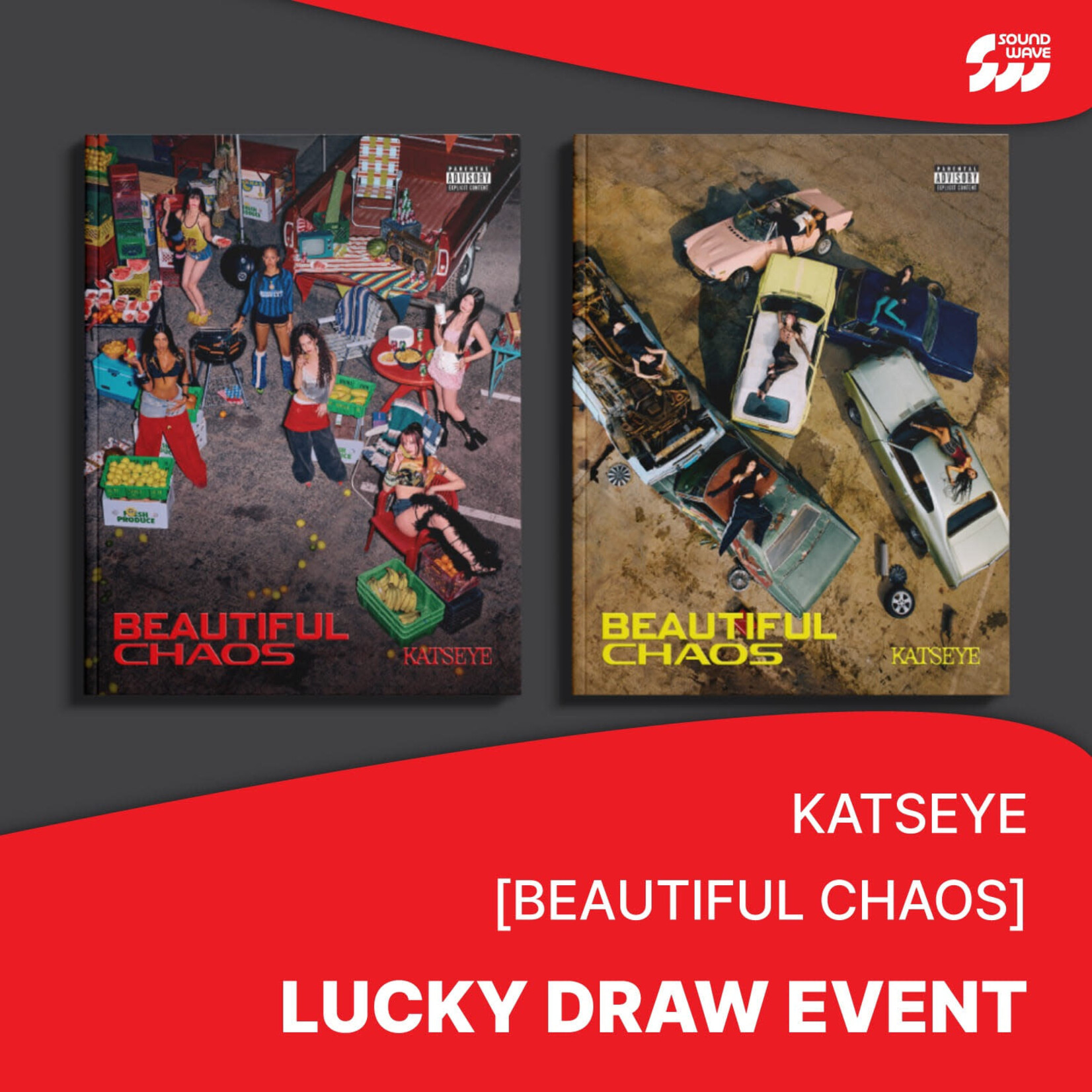 Katseye [LUCKY DRAW2] KATSEYE - 'BEAUTIFUL CHAOS' (Photobook Ver.) + Random Photocard (SW)