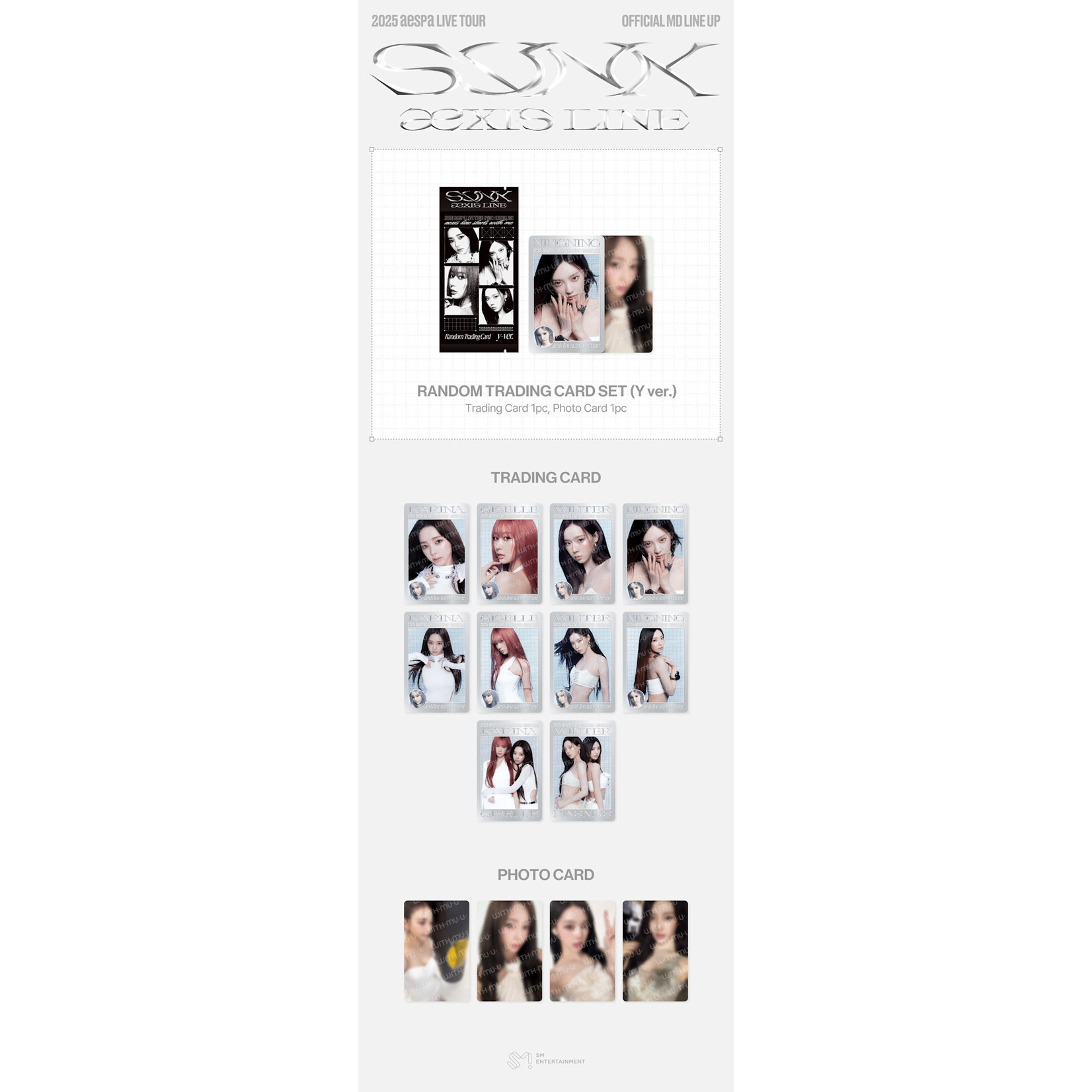 Aespa aespa - 2025-26 aespa LIVE TOUR [SYNK : aeXIS LINE] OFFICIAL MD : RANDOM TRADING CARD SET