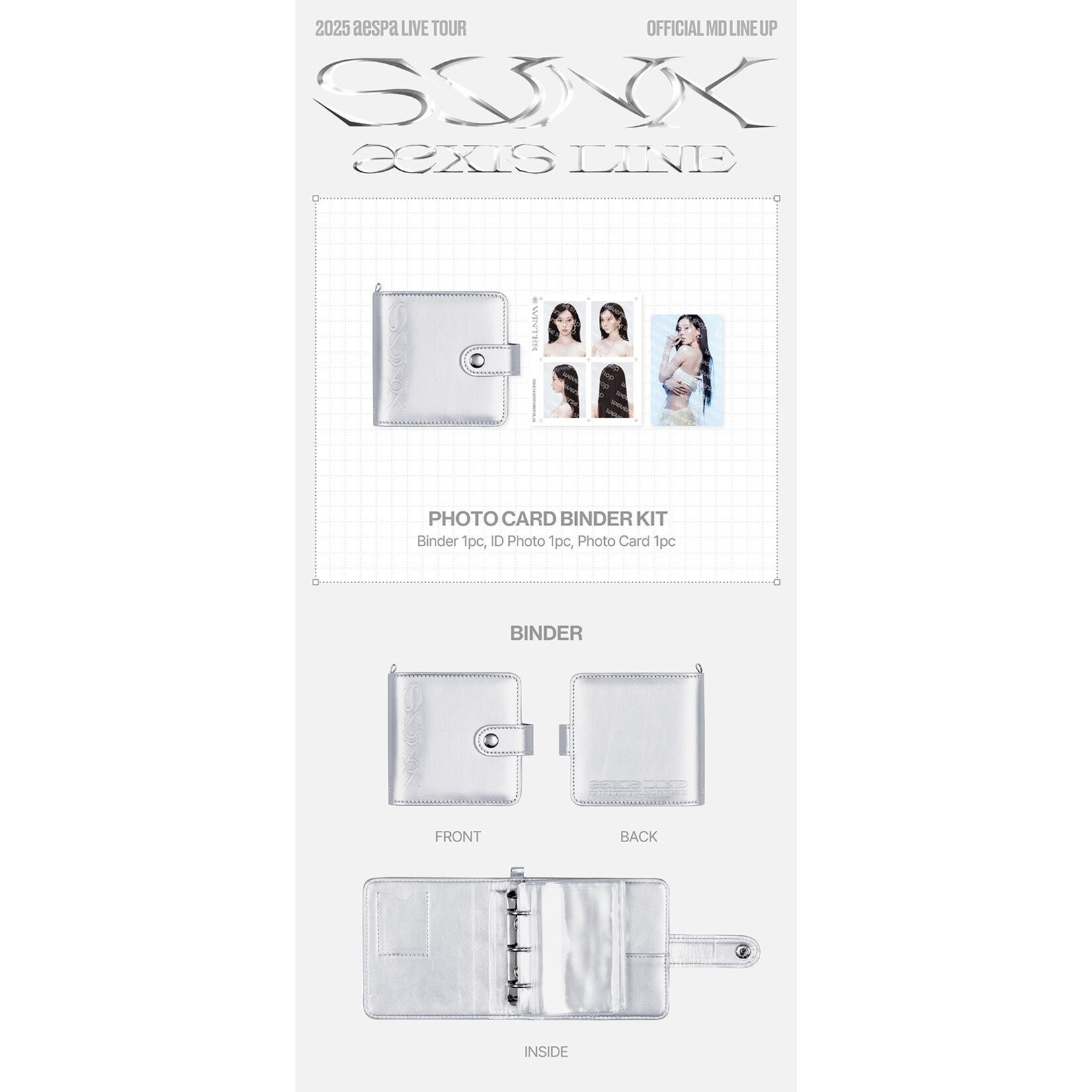 Aespa aespa - 2025-26 aespa LIVE TOUR [SYNK : aeXIS LINE] OFFICIAL MD : PHOTO CARD BINDER KIT