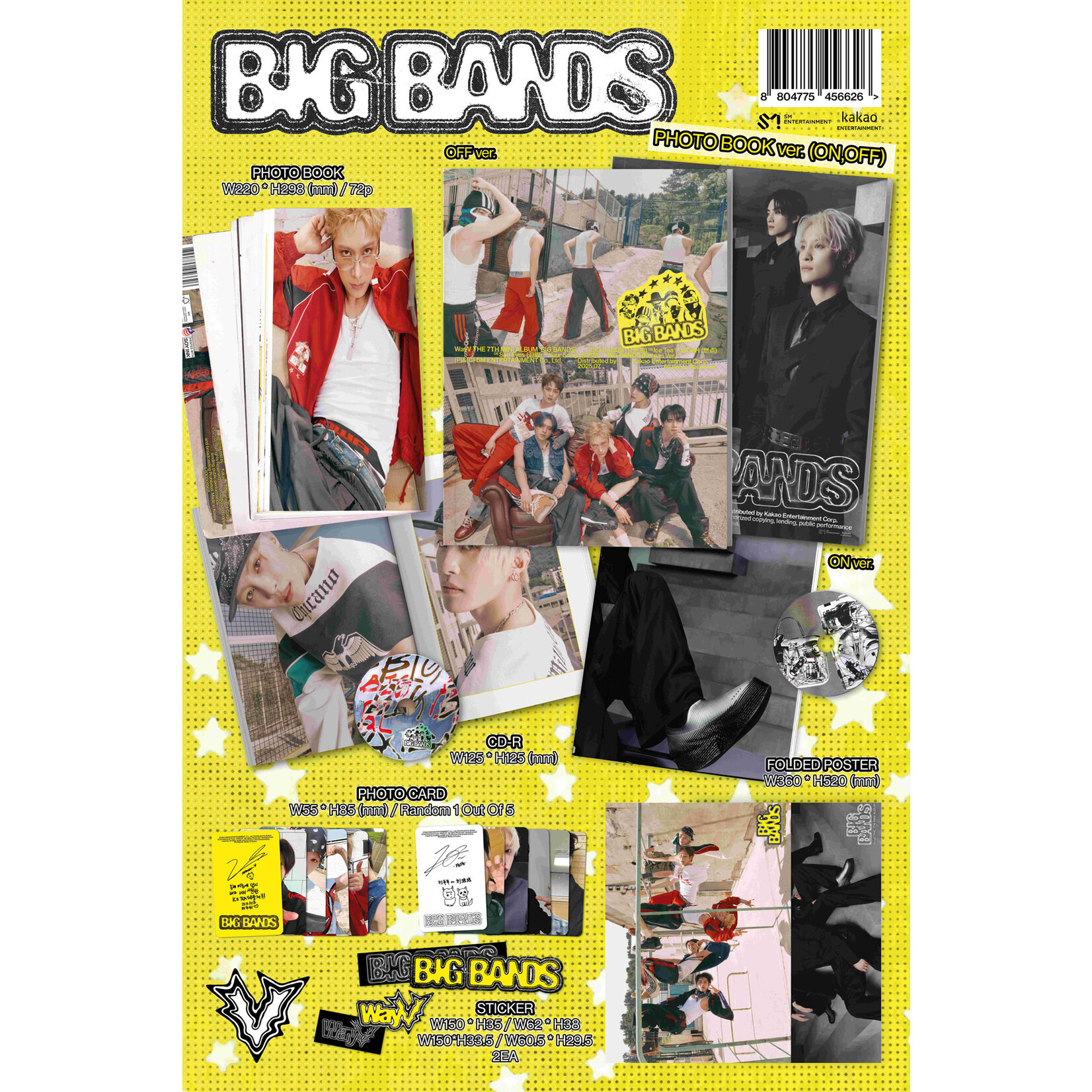 NCT WayV - 7th Mini Album [BIG BANDS] (Photobook Ver.) + interAsia Exclusive Photocard