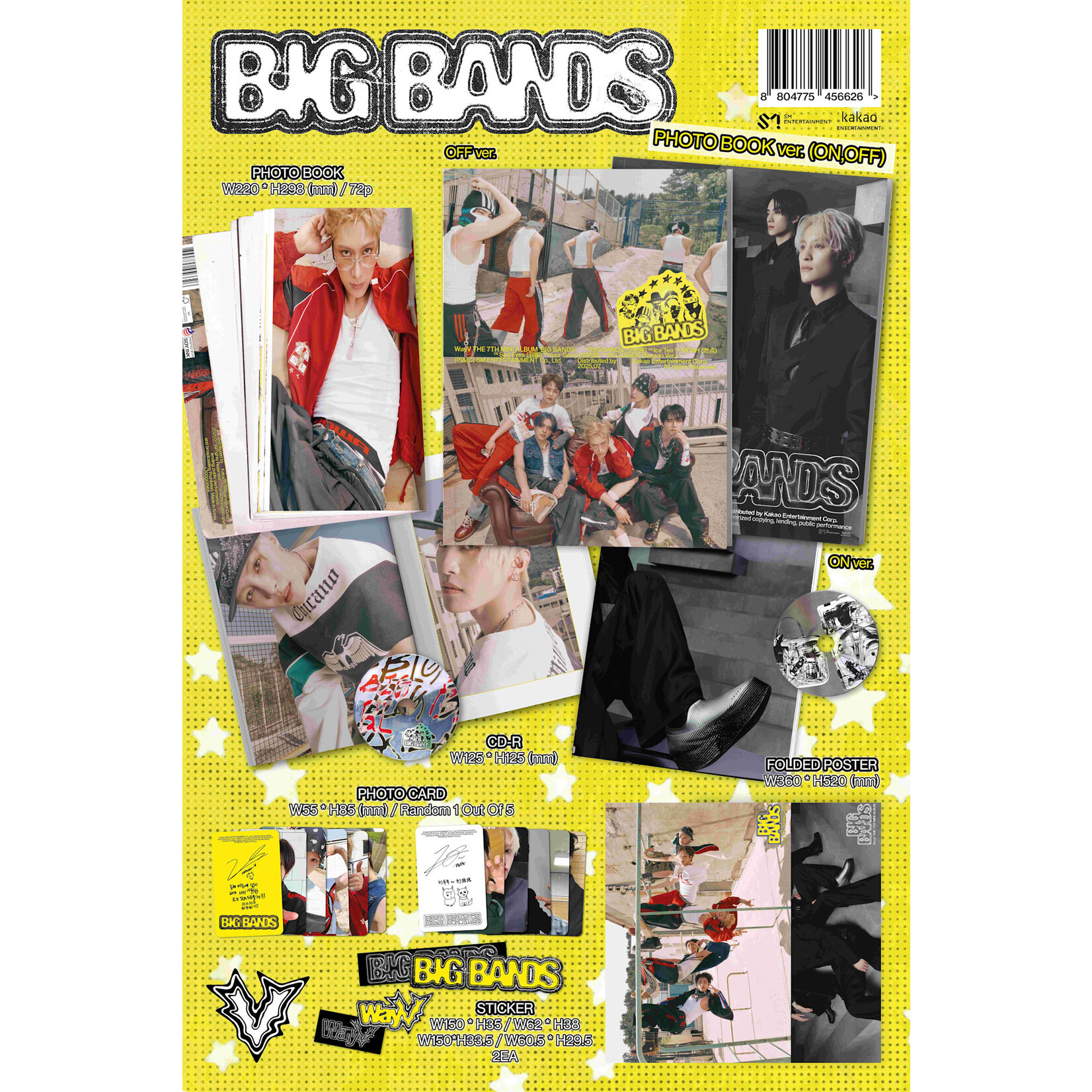 NCT [LUCKY DRAW EVENT] WayV - 7th Mini Album [BIG BANDS] (Photobook Ver.) + interAsia Exclusive Photocard