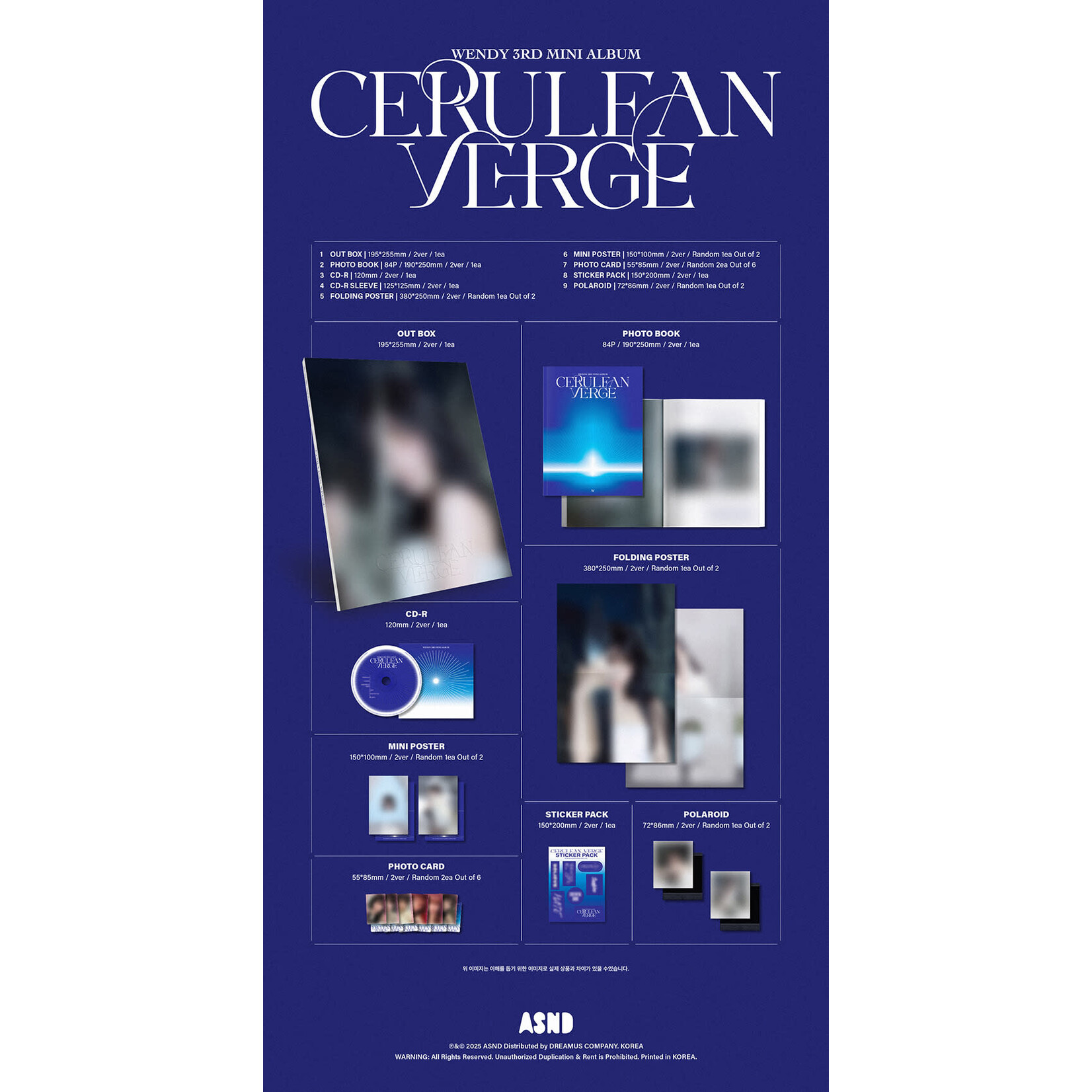 Red Velvet WENDY - 3RD MINI ALBUM [CERULEAN VERGE] (Photobook Ver.)