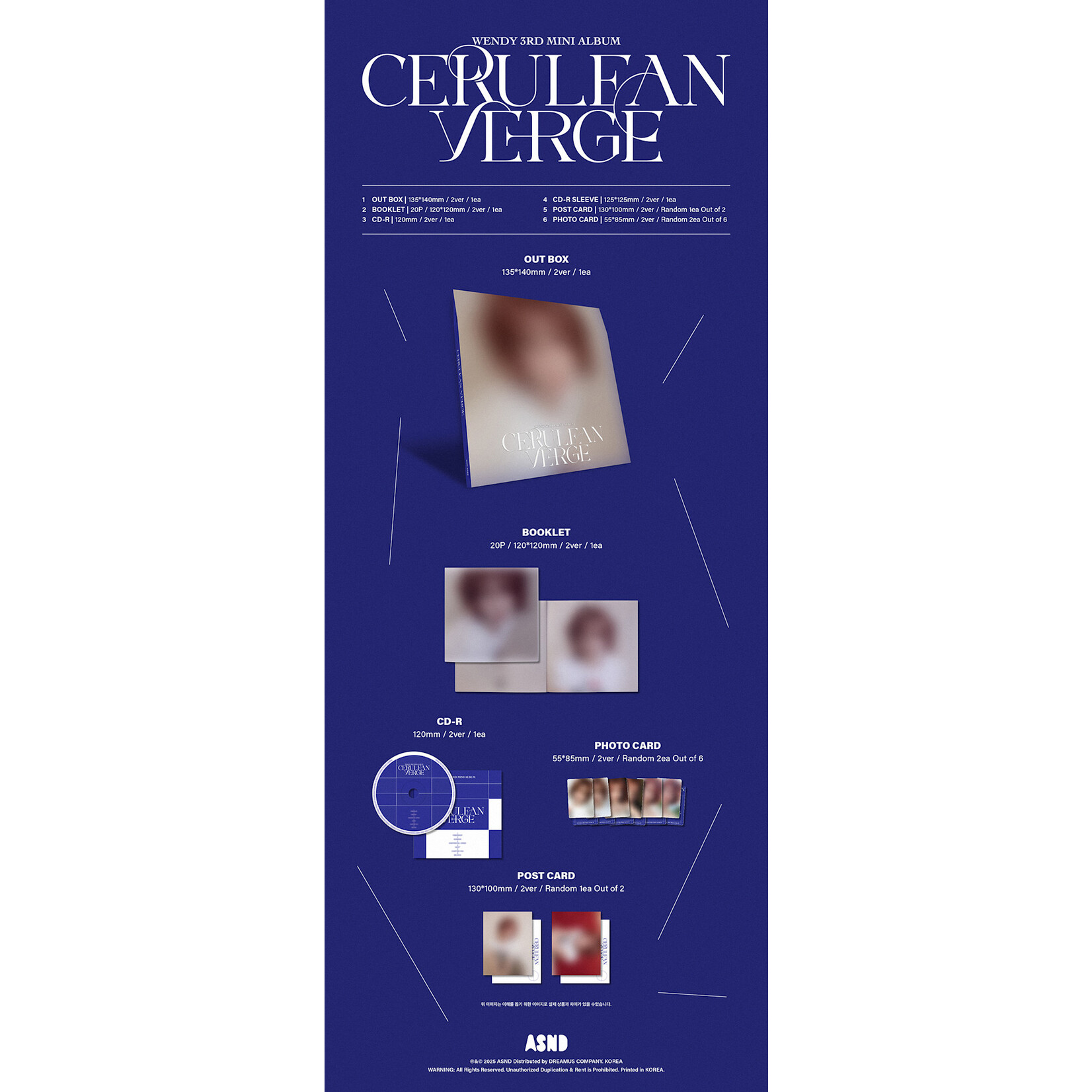 Red Velvet WENDY - 3RD MINI ALBUM [CERULEAN VERGE] (Digipack Ver.)