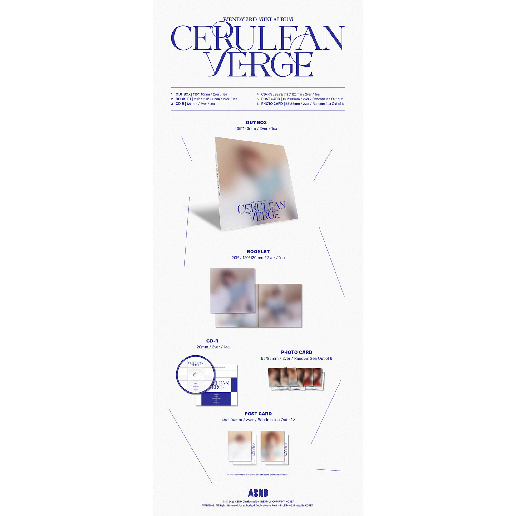 Red Velvet WENDY - 3RD MINI ALBUM [CERULEAN VERGE] (Digipack Ver.)