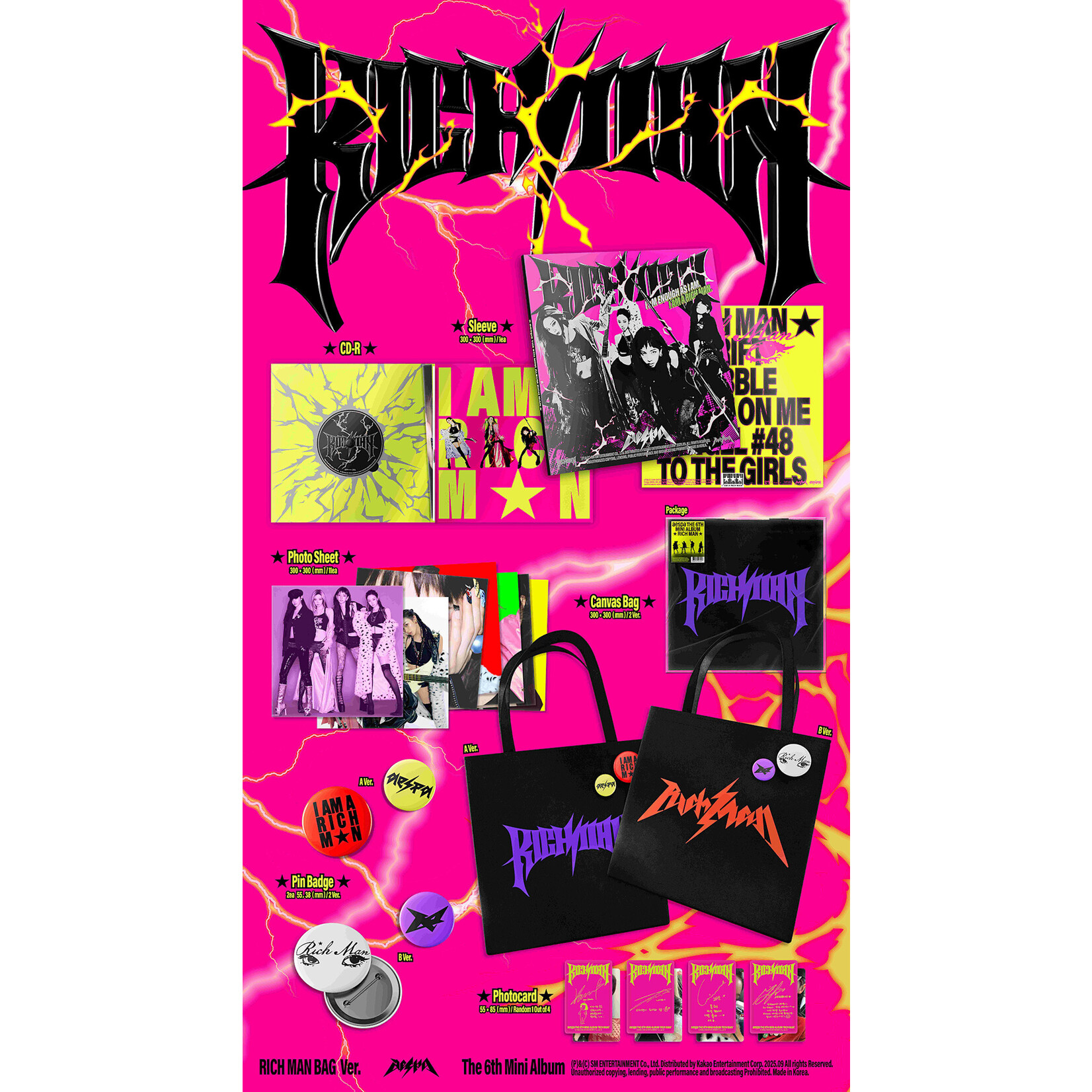 Aespa aespa - 6th Mini Album [Rich Man] (RICH MAN BAG Ver.)