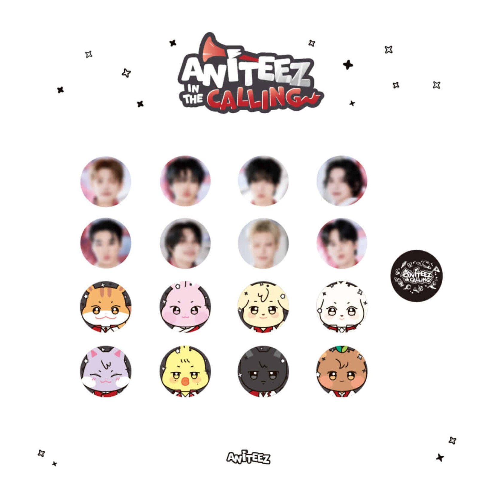 ATEEZ ATEEZ - [ANITEEZ IN THE CALLING] MD [RANDOM] CAN BADGE