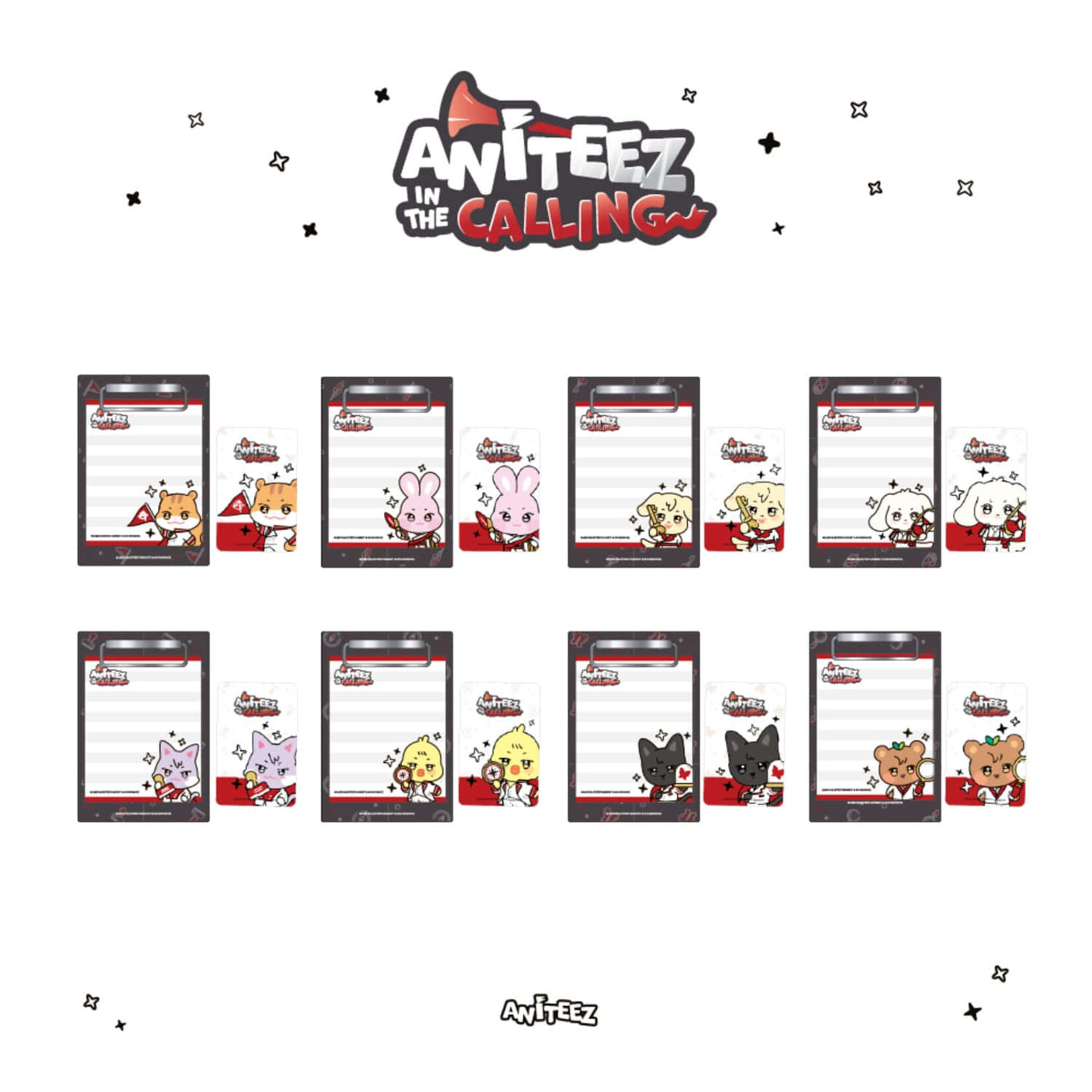 ATEEZ ATEEZ - [ANITEEZ IN THE CALLING] MD MINI CLIPBOARD & MEMO PAD SET