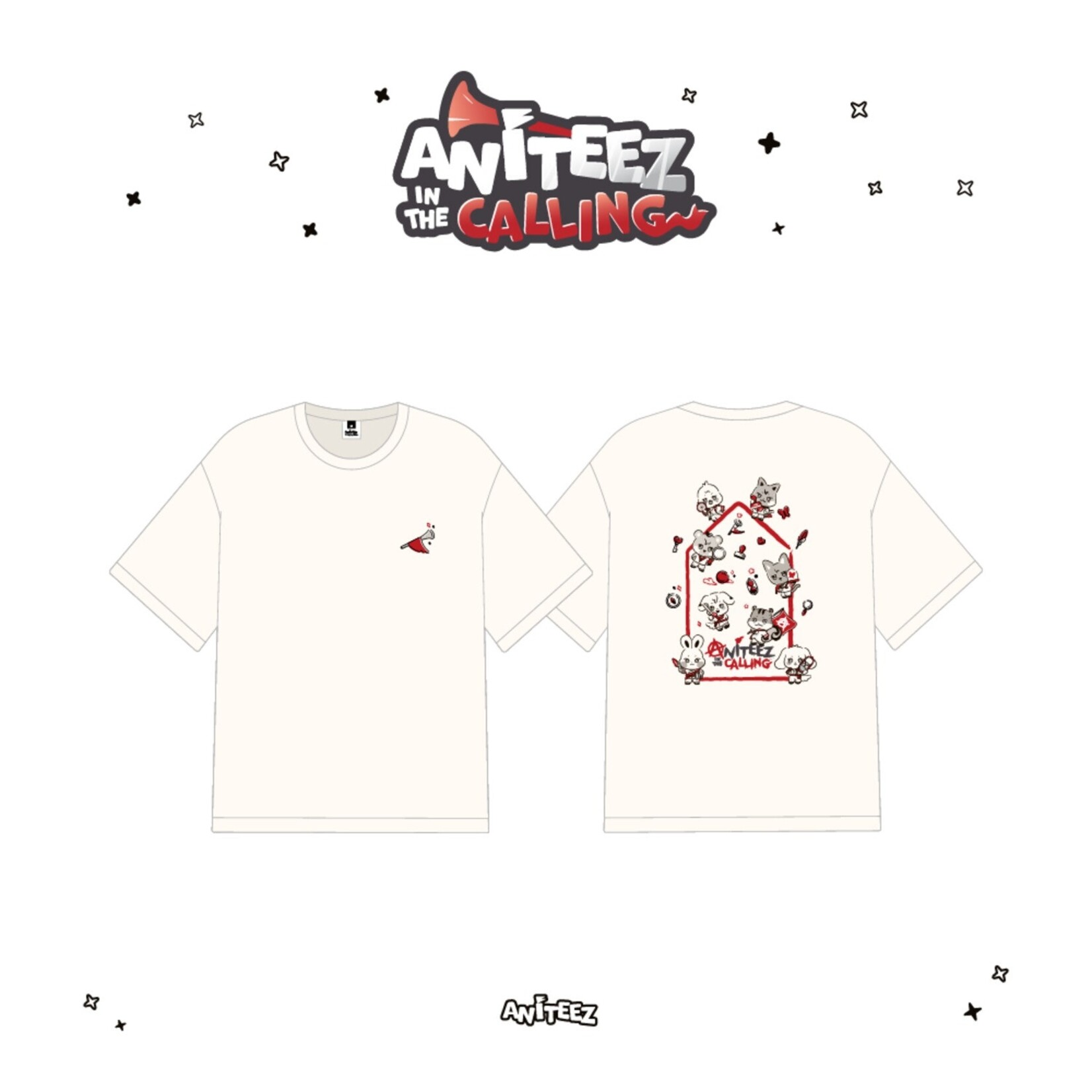 ATEEZ ATEEZ - [ANITEEZ IN THE CALLING] MD T-SHIRTS CREAM