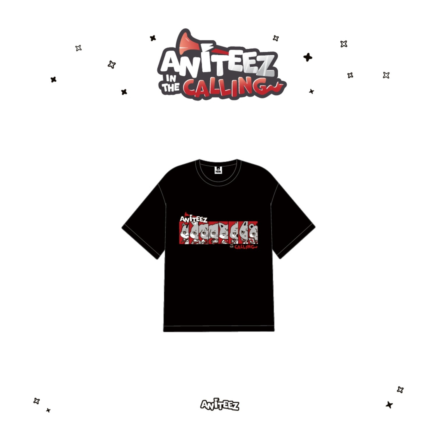 ATEEZ Tシャツ ATEEZ - [ANITEEZ IN THE CALLING] MD T-SHIRTS BLACK - K-Town