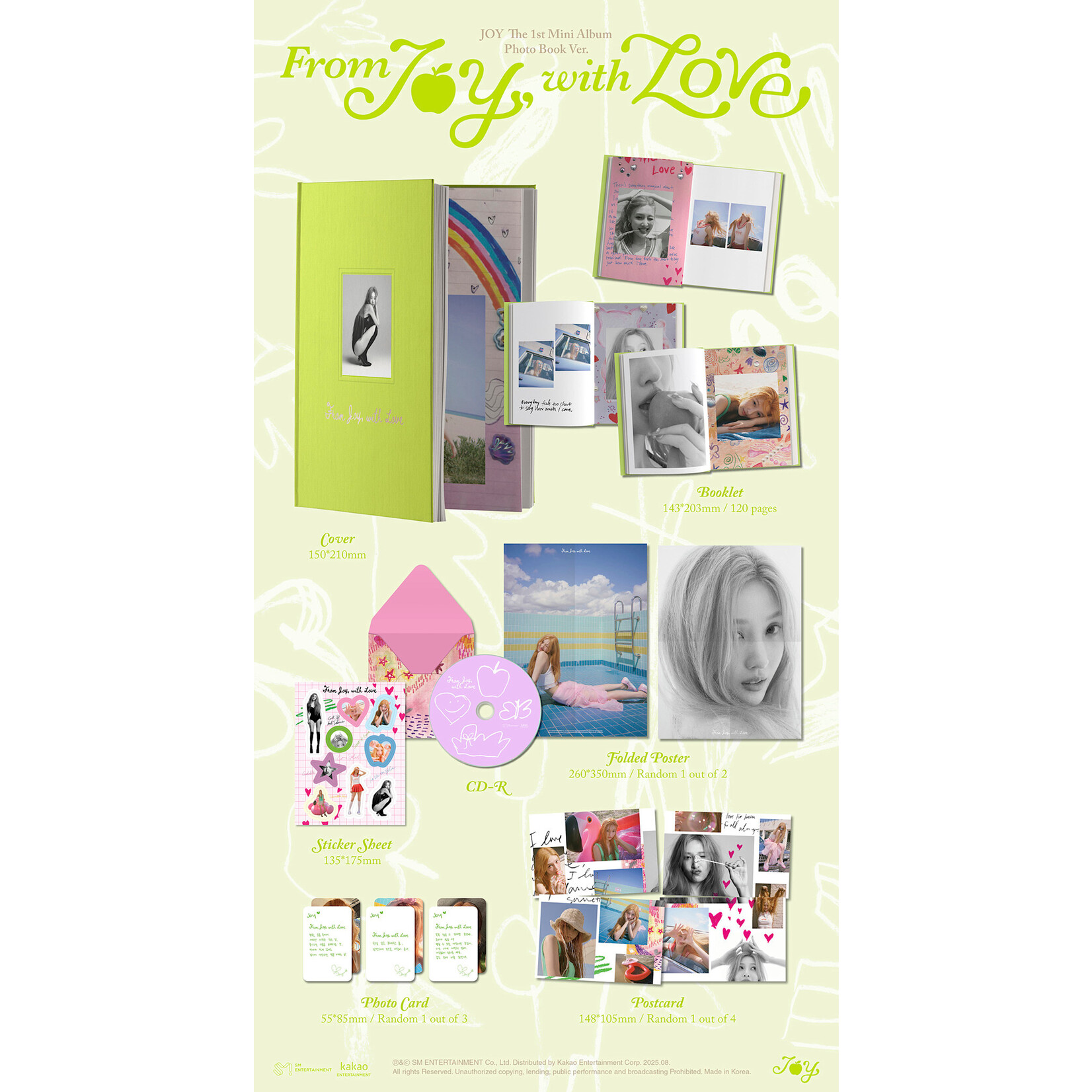 Red Velvet JOY - 1st Mini Album [From JOY, with Love] (Photobook Ver.) + Random Photocard (Everline)